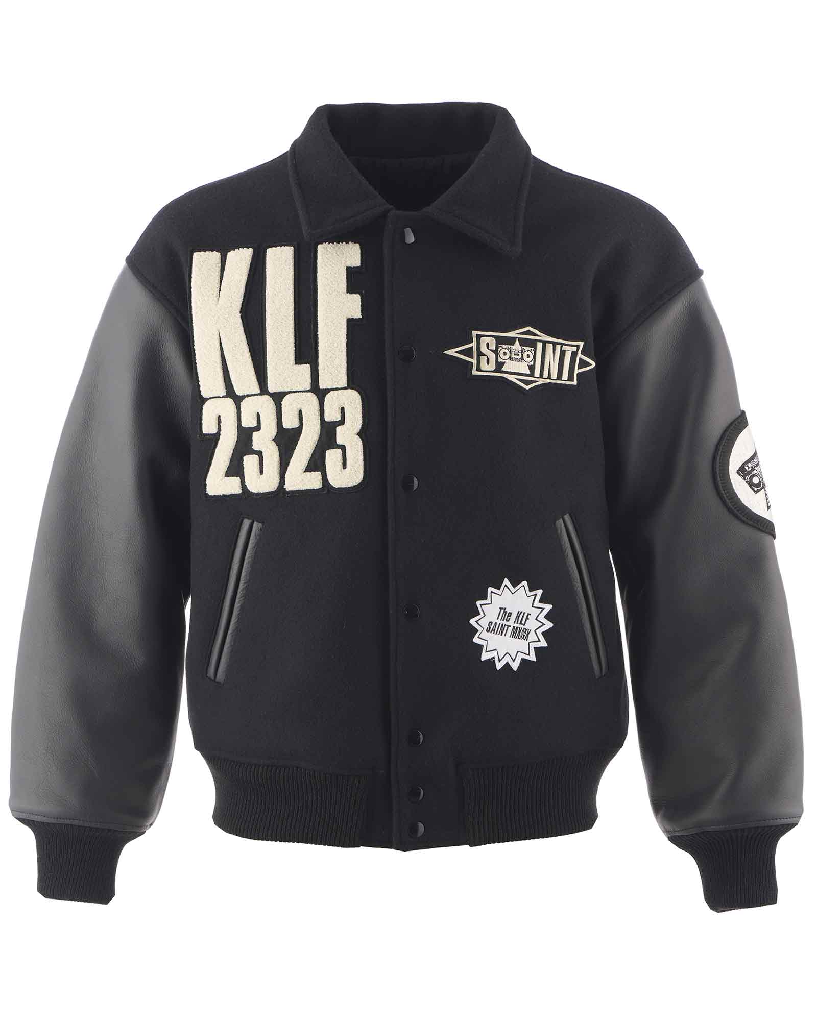 ©SAINT M××××××・セントマイケル - ジャケット KLF_VARSITY JACKET/KLF / BLACK