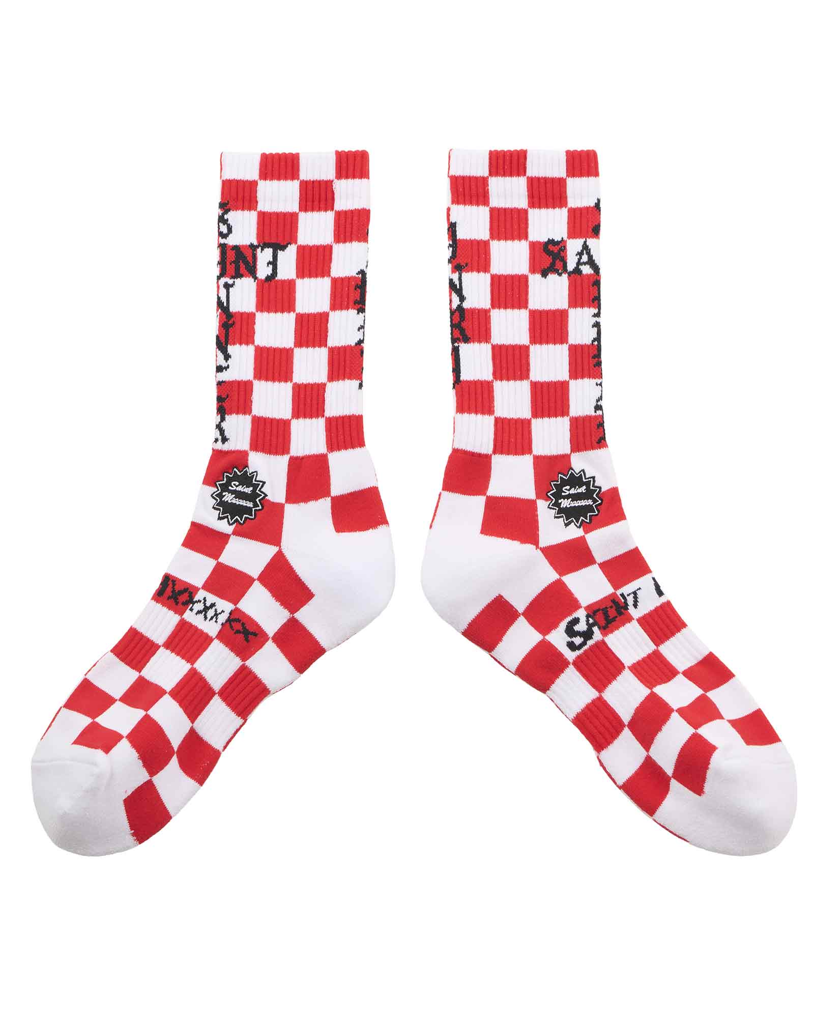 SOCKS/SINNER / WHITE+RED