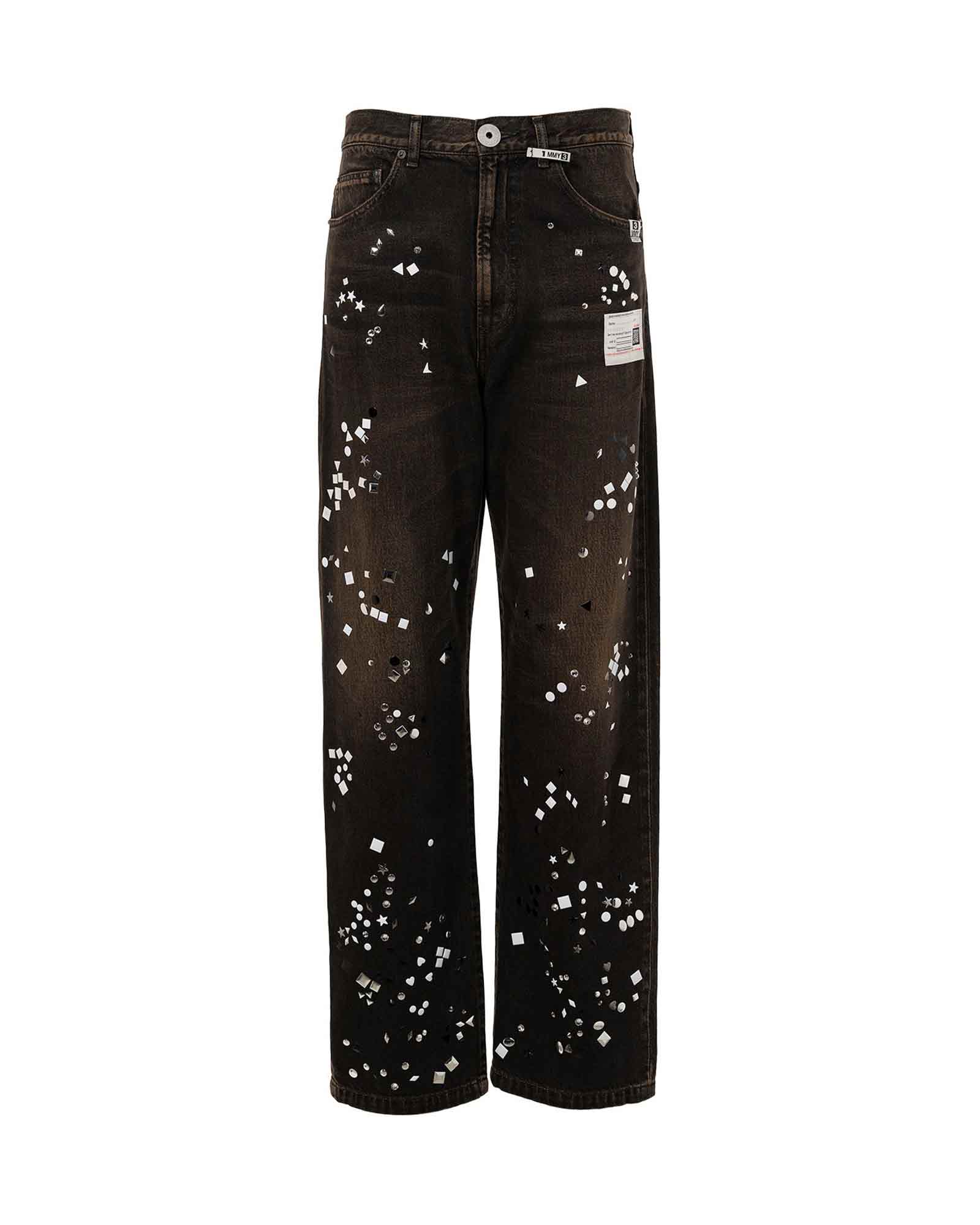 EMBELLISHED JEANS / BLACK