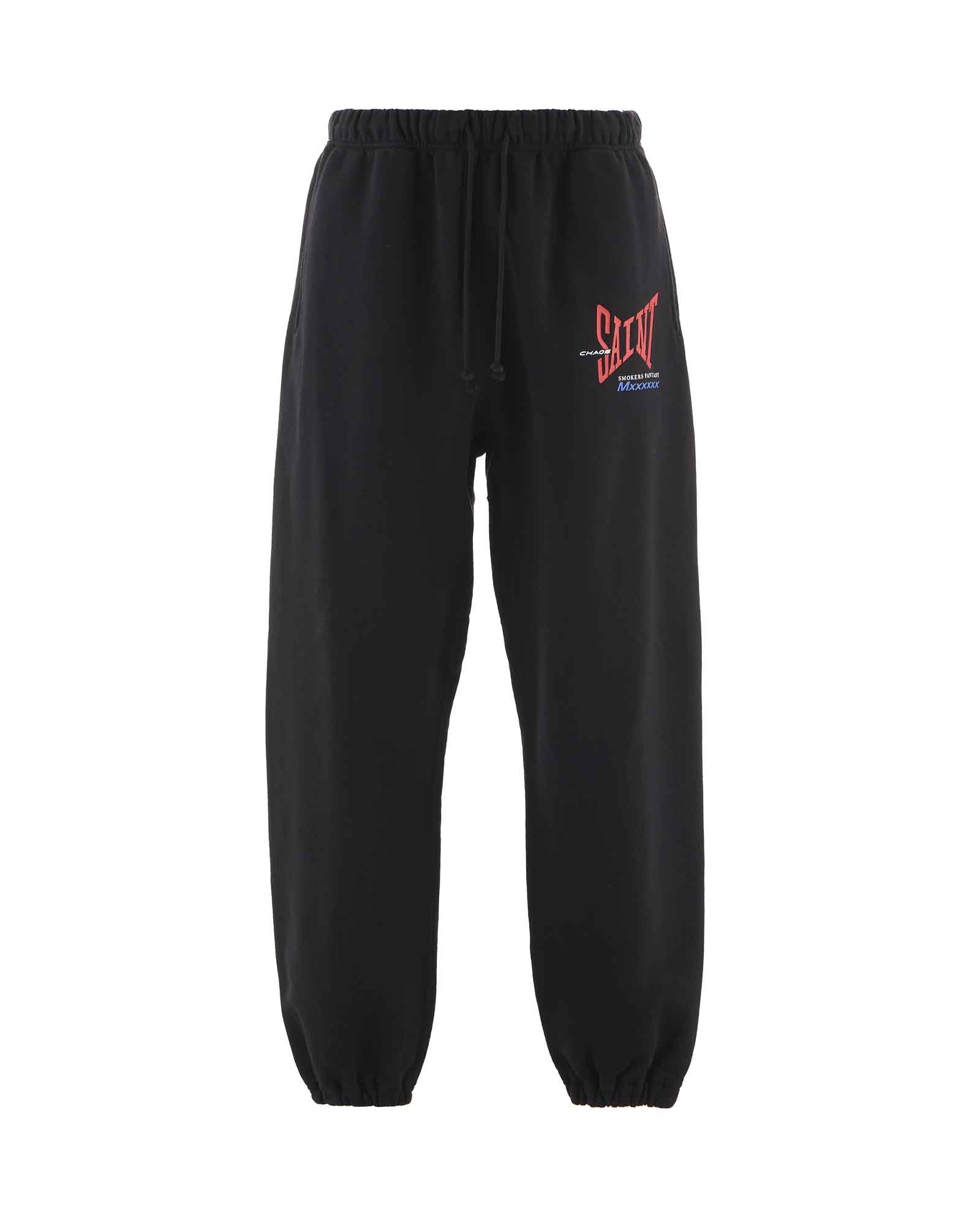 ©SAINT M××××××・セントマイケル - スウェットパンツ SWEAT PANTS/RIBON SAINT / BLACK