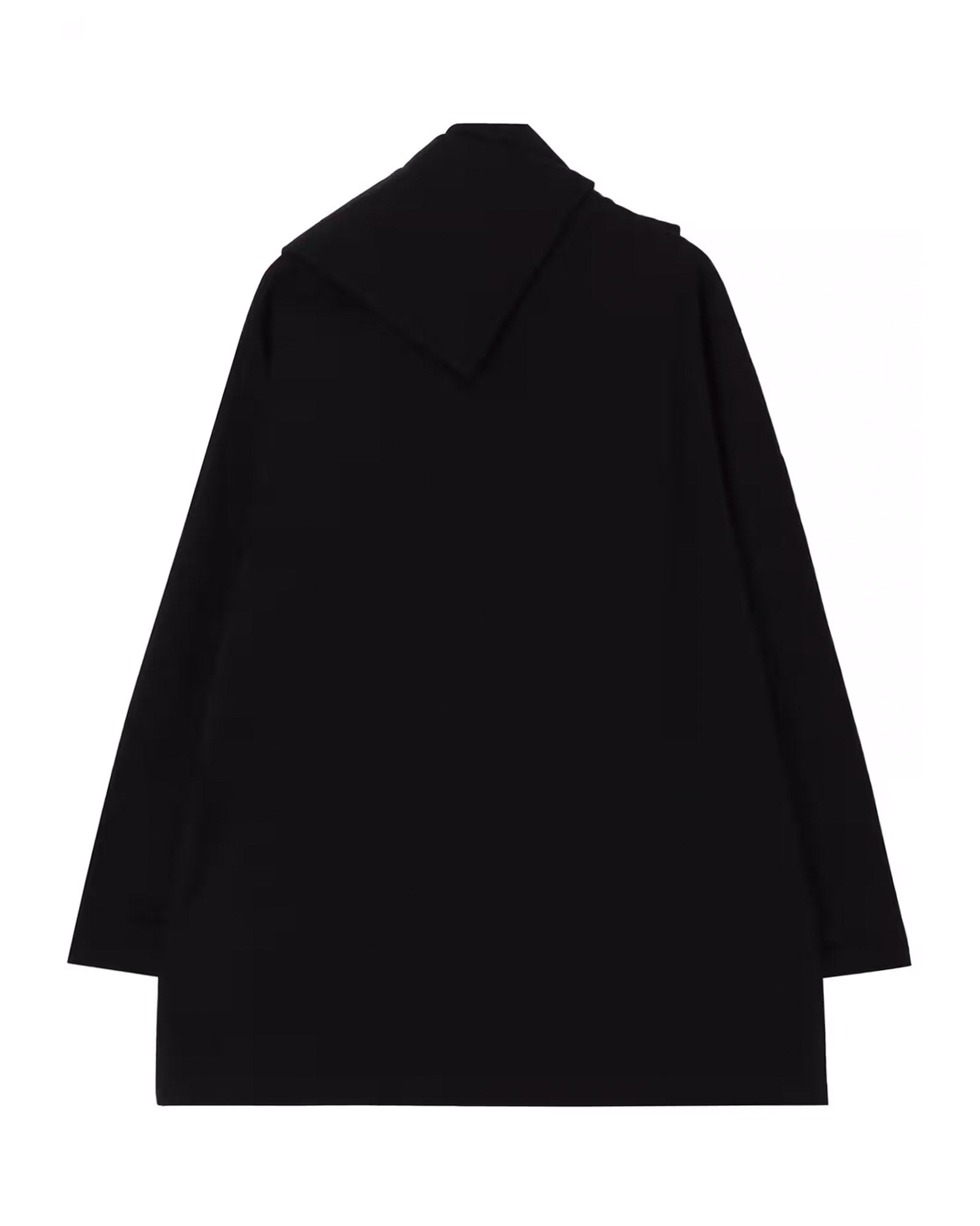 Yohji Yamamoto・ヨウジ ヤマモト - コート 30/-HIGH D COTTON JERSEY DESIGNED COLLAR PADDED COAT / BLACK