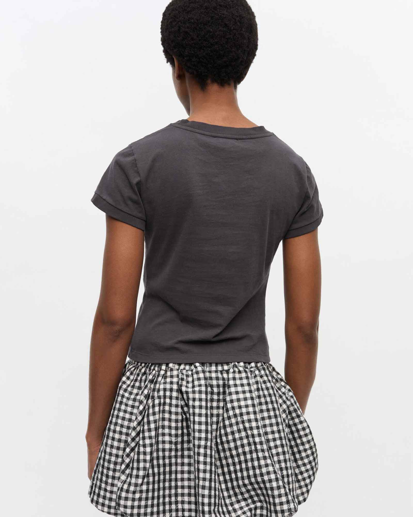 GANNI・ガニー - Tシャツ・カットソー BASIC COTTON JERSEY POODLE BABY FIT T-SHIRT / PHANTOM