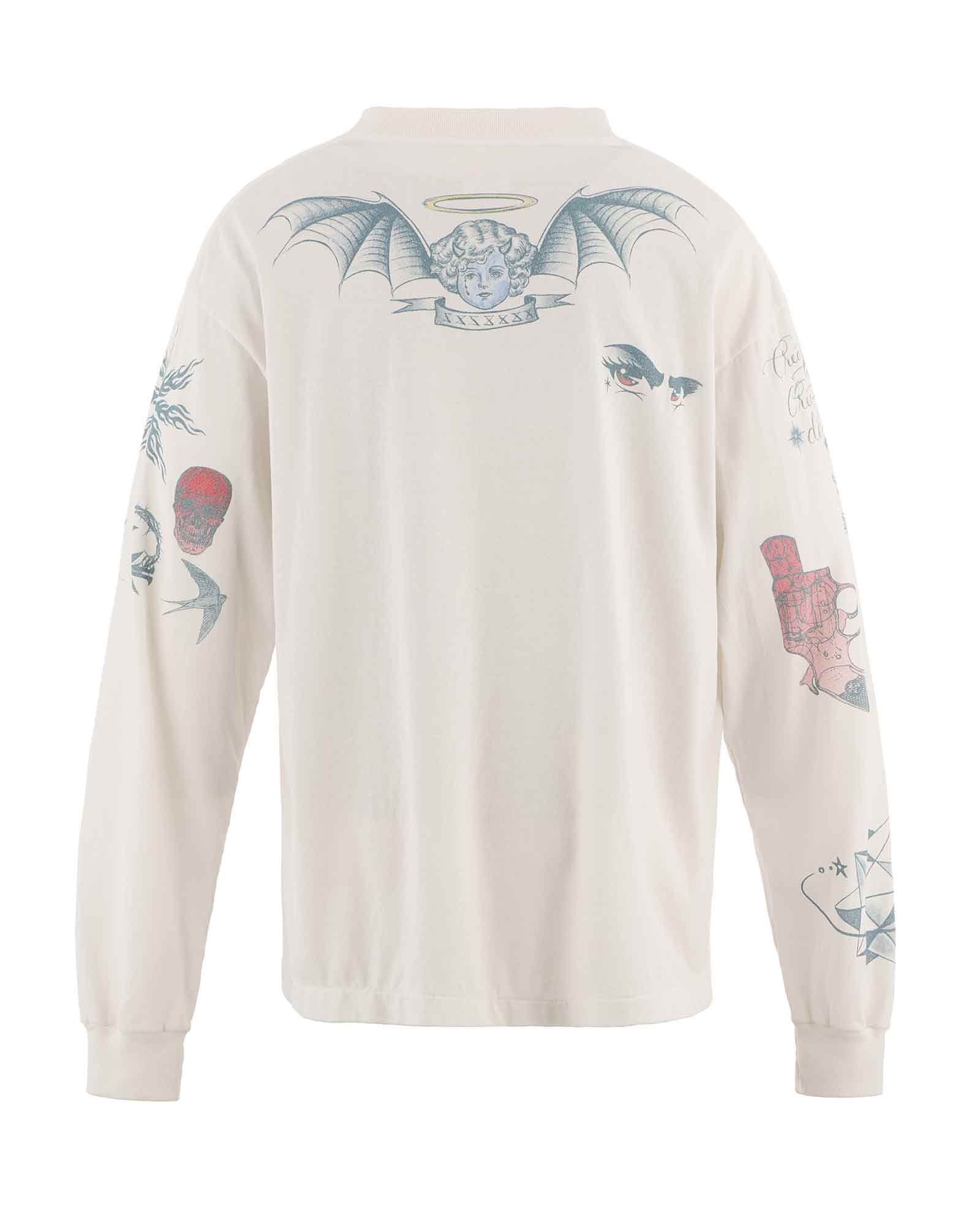 ©SAINT M××××××・セントマイケル - L/S Tシャツ DW_LS TEE/TATTOO / WHITE