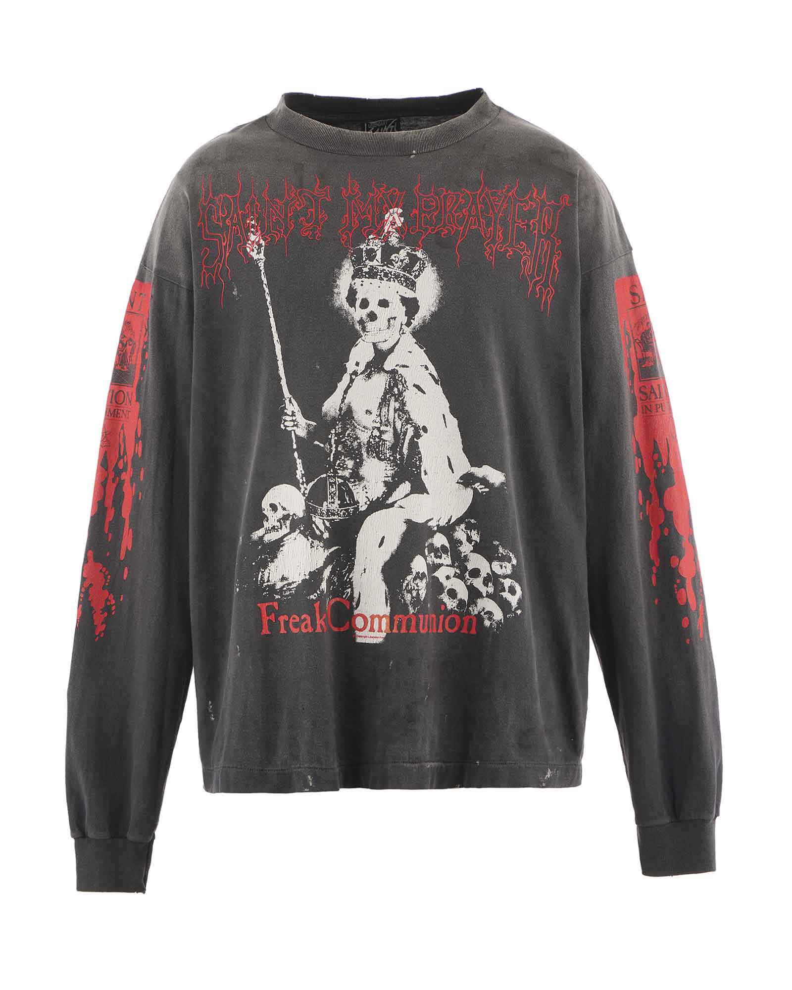 ©SAINT M××××××・セントマイケル - L/S Tシャツ LS TEE/SAINT IS A KISS / BLACK