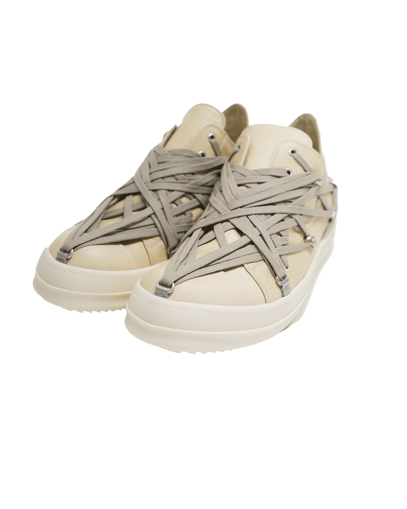 RICK OWENS・リック オウエンス - ローカットスニーカー MEGALACED LOW SNEAKS / DINGE/MILK/MILK