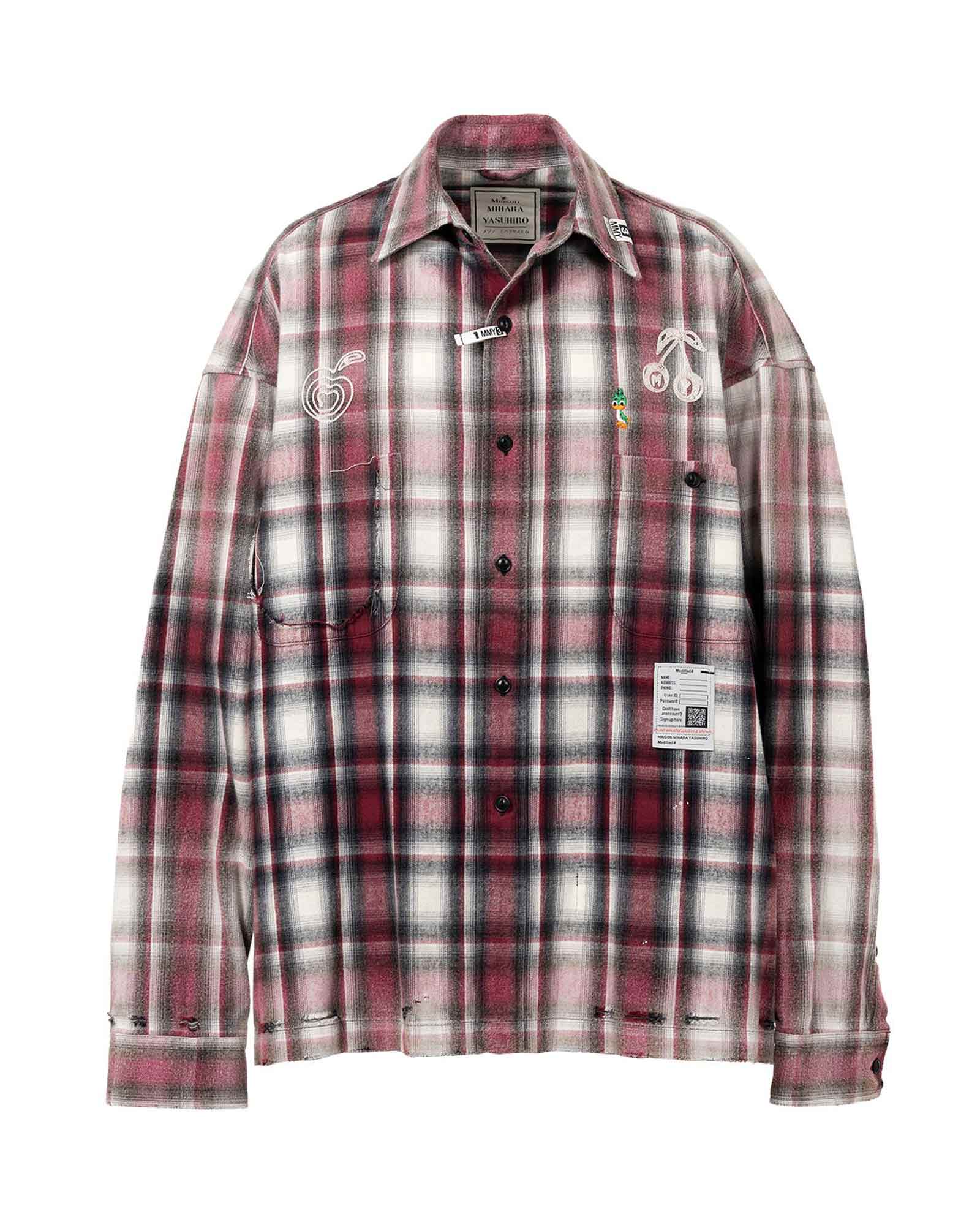 VINTAGE LIKE CHECK L/S SHIRTS / RED