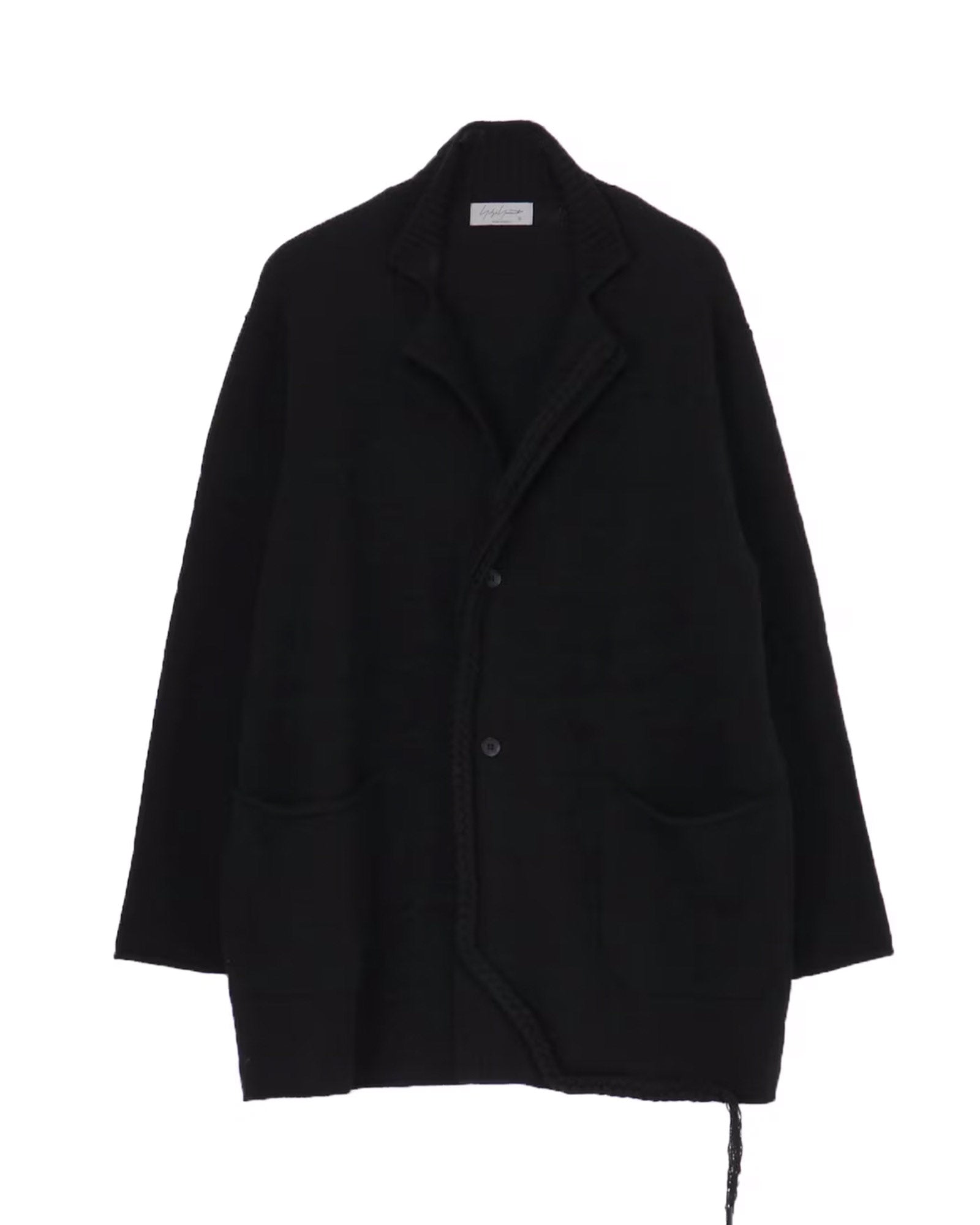 Yohji Yamamoto・ヨウジ ヤマモト - ジャケット 7G1P PLAIN STITCH WITH STRING STRING DETAIL JACKET