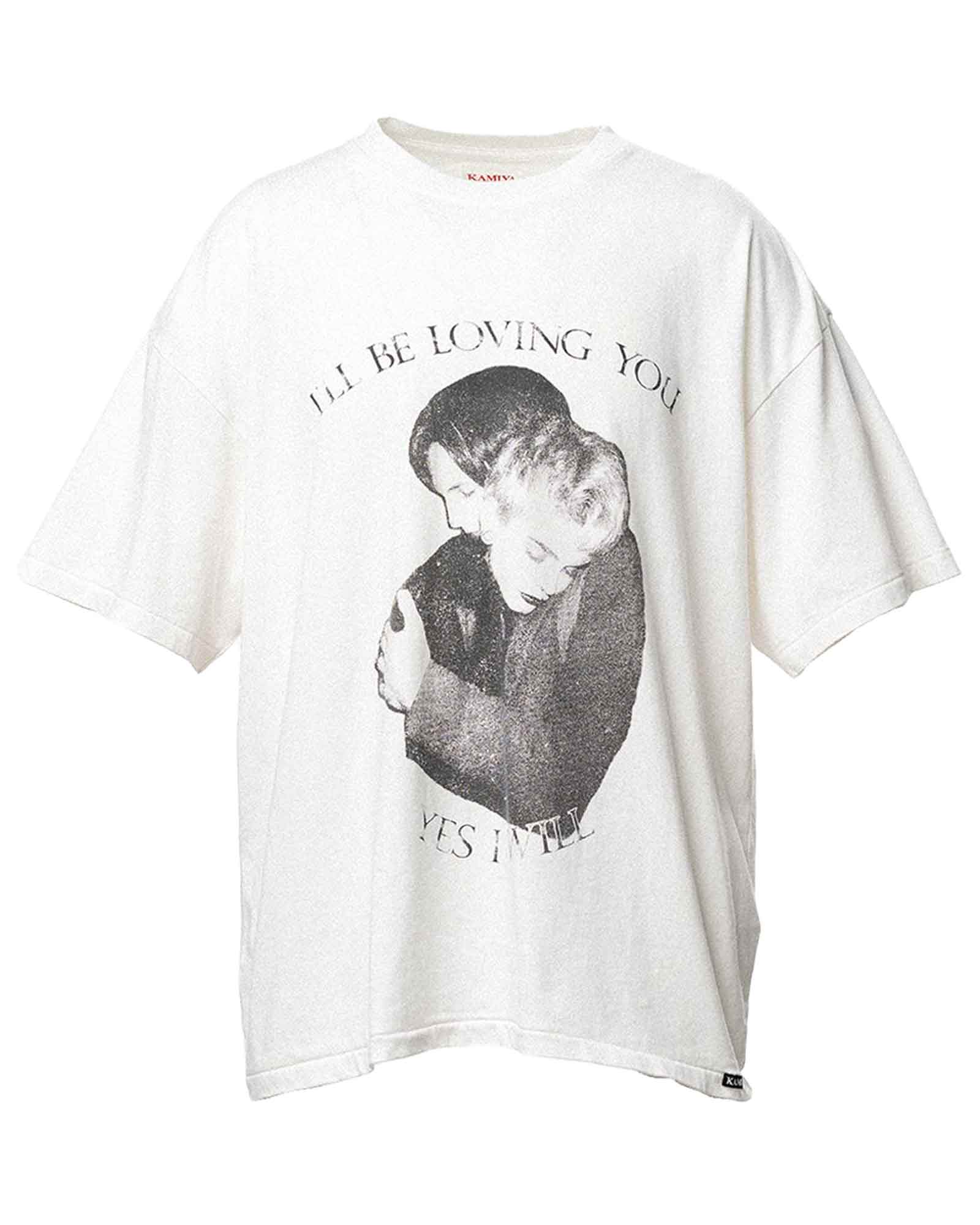 KAMIYA (カミヤ) SS26 “LOVING” TEE T/C / WHITE | Detail Application