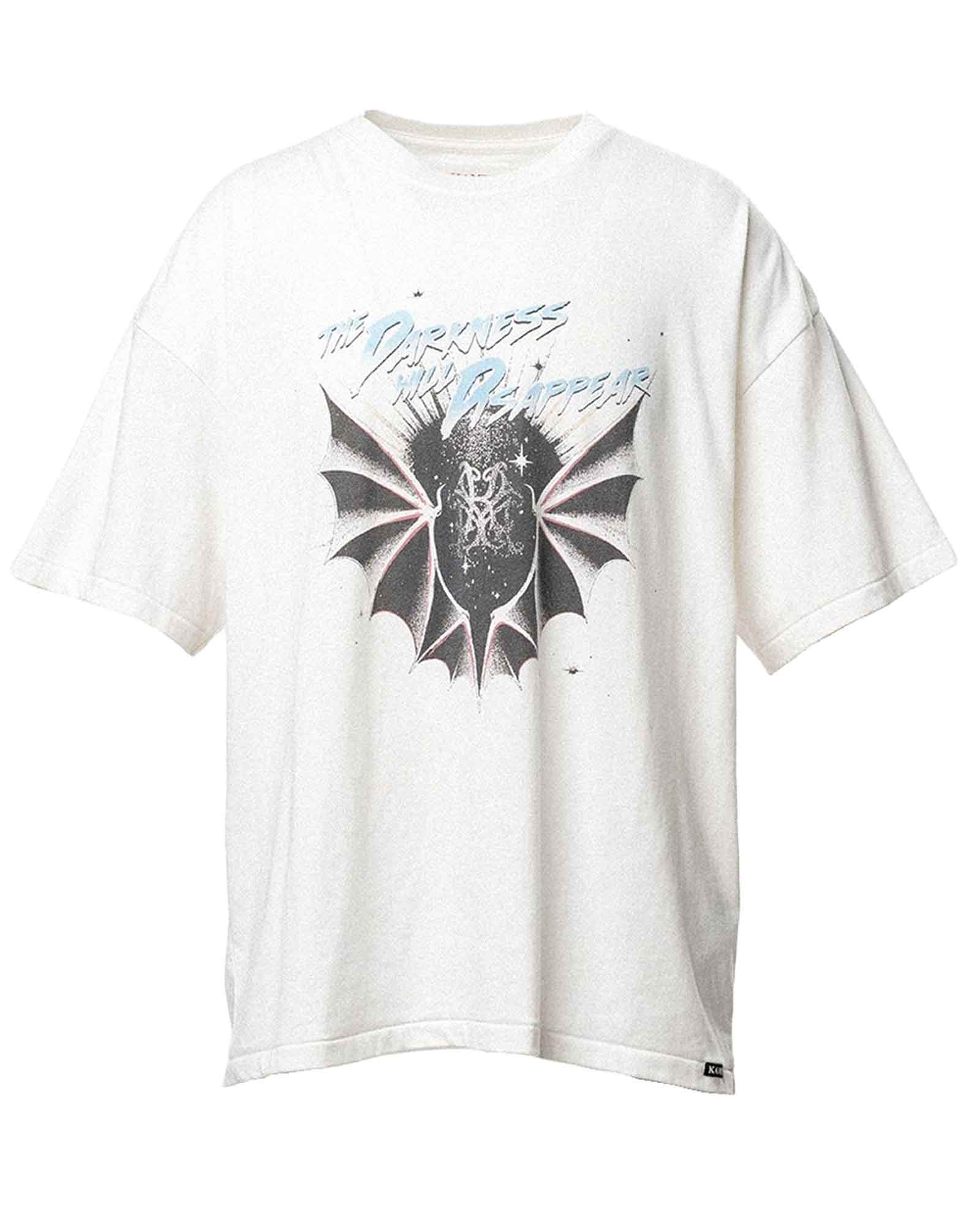 KAMIYA (カミヤ) SS26 “THE DARKNESS WILL DISAPPEAR” TEE T/C / WHITE