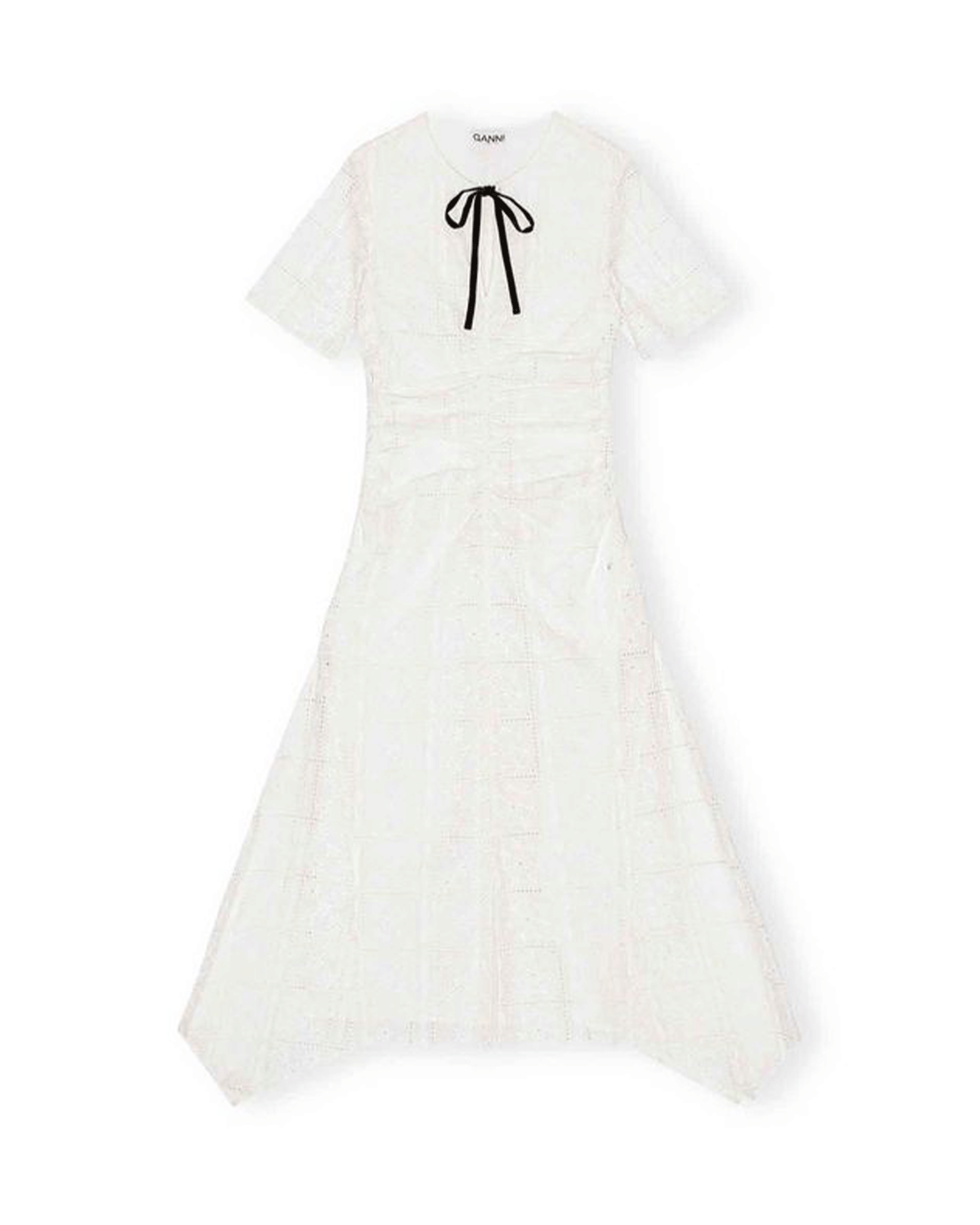 GANNI・ガニー - スカート・ワンピース LIGHT BRODERIE ANGLAISE LONG DRESS / WHITE