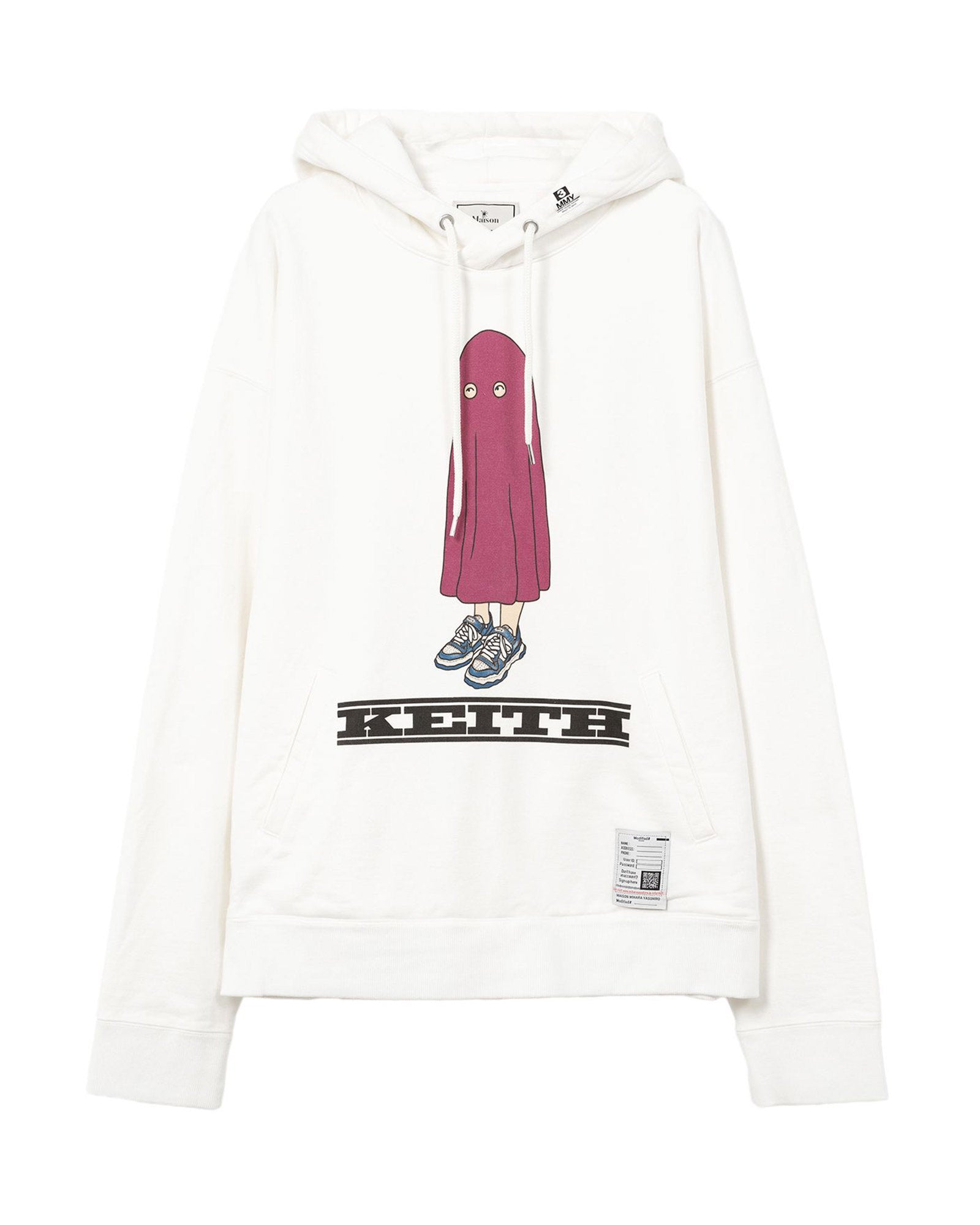 MIHARA YASUHIRO (ミハラヤスヒロ) KEITH PRINTED HOODIE / WHITE