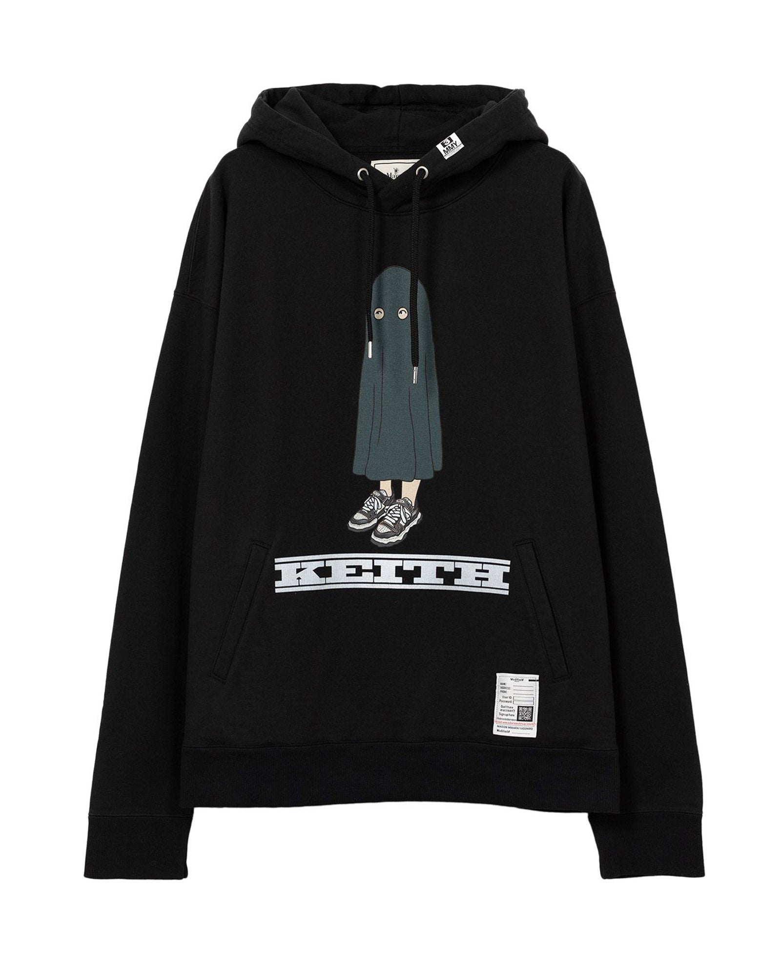 MIHARA YASUHIRO (ミハラヤスヒロ) KEITH PRINTED HOODIE / BLACK