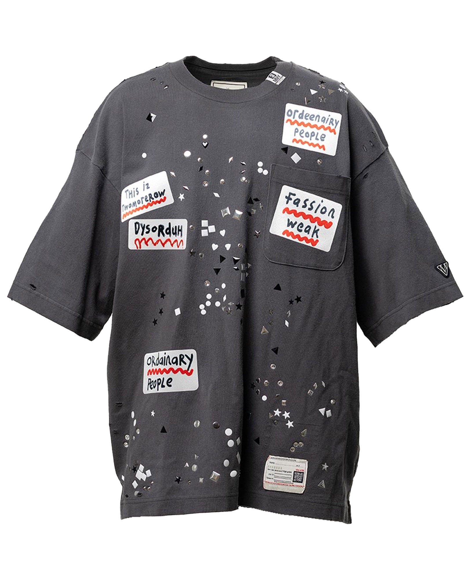 MIHARA YASUHIRO(ミハラヤスヒロ) 26SS EMBELLISHED STICKER TEE