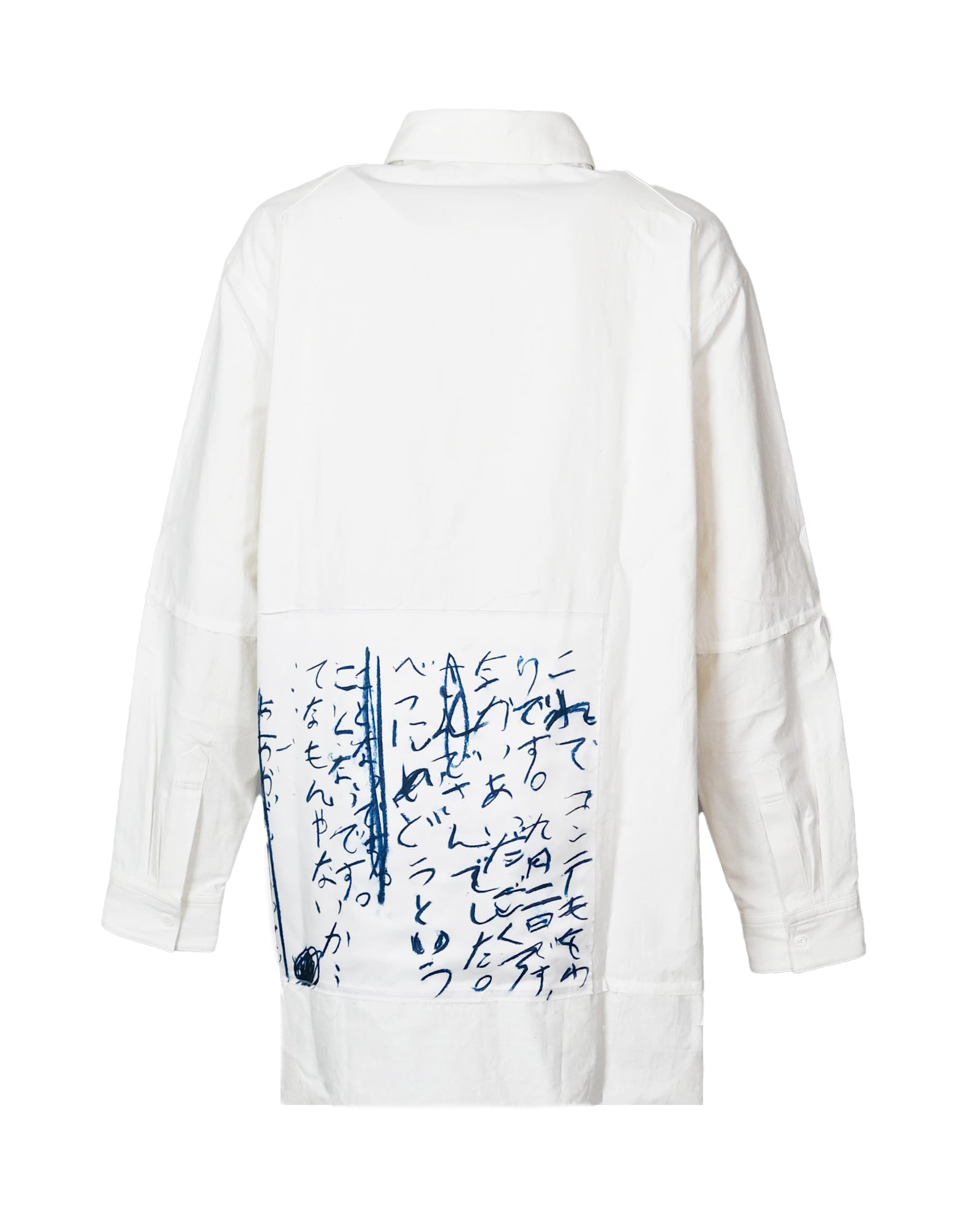 ALMOST BLACK・オールモスト ブラック - シャツ WVN REMAKE PACHIED PRINT SHIRT / WHITE