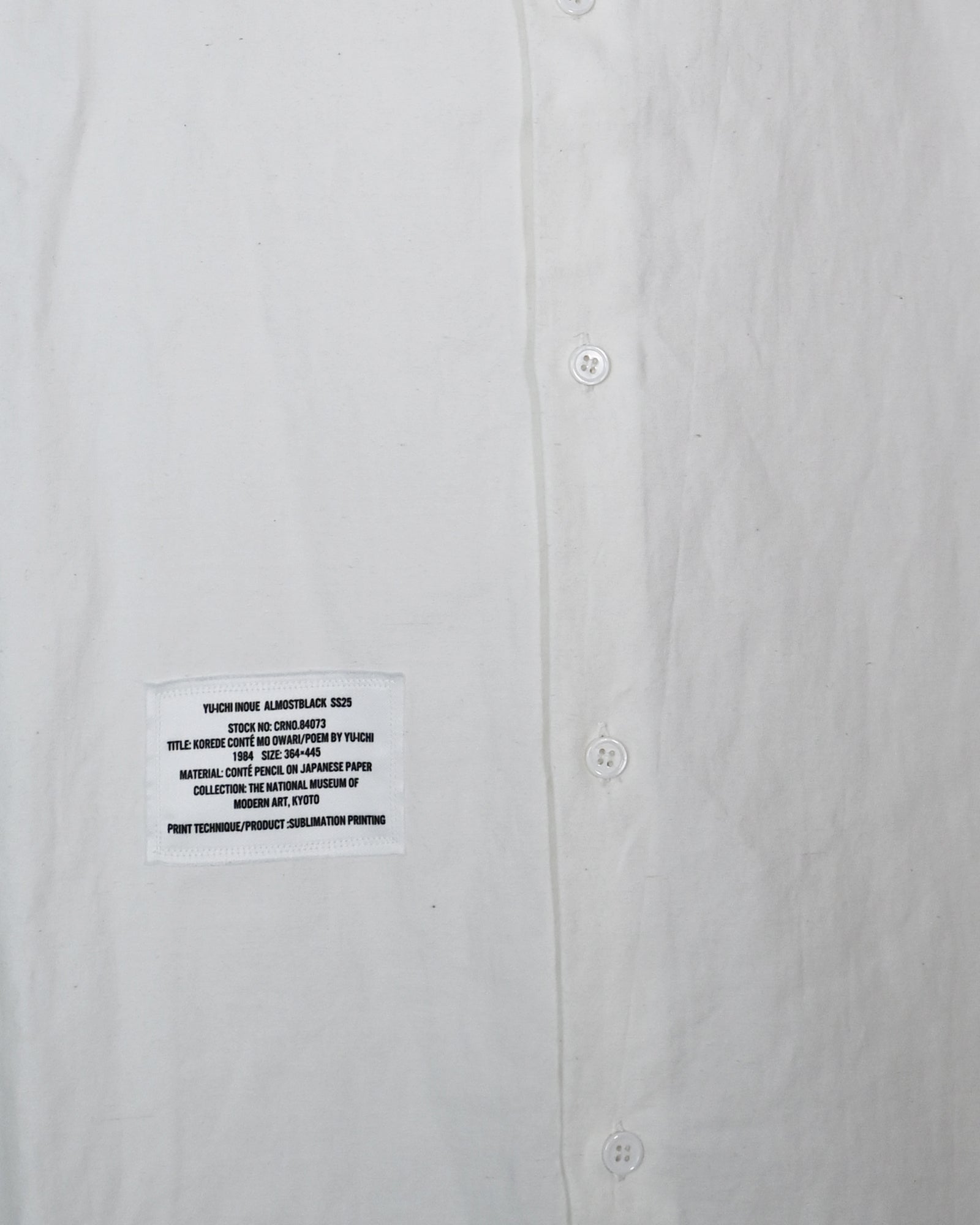 ALMOST BLACK・オールモスト ブラック - シャツ WVN REMAKE PACHIED PRINT SHIRT / WHITE