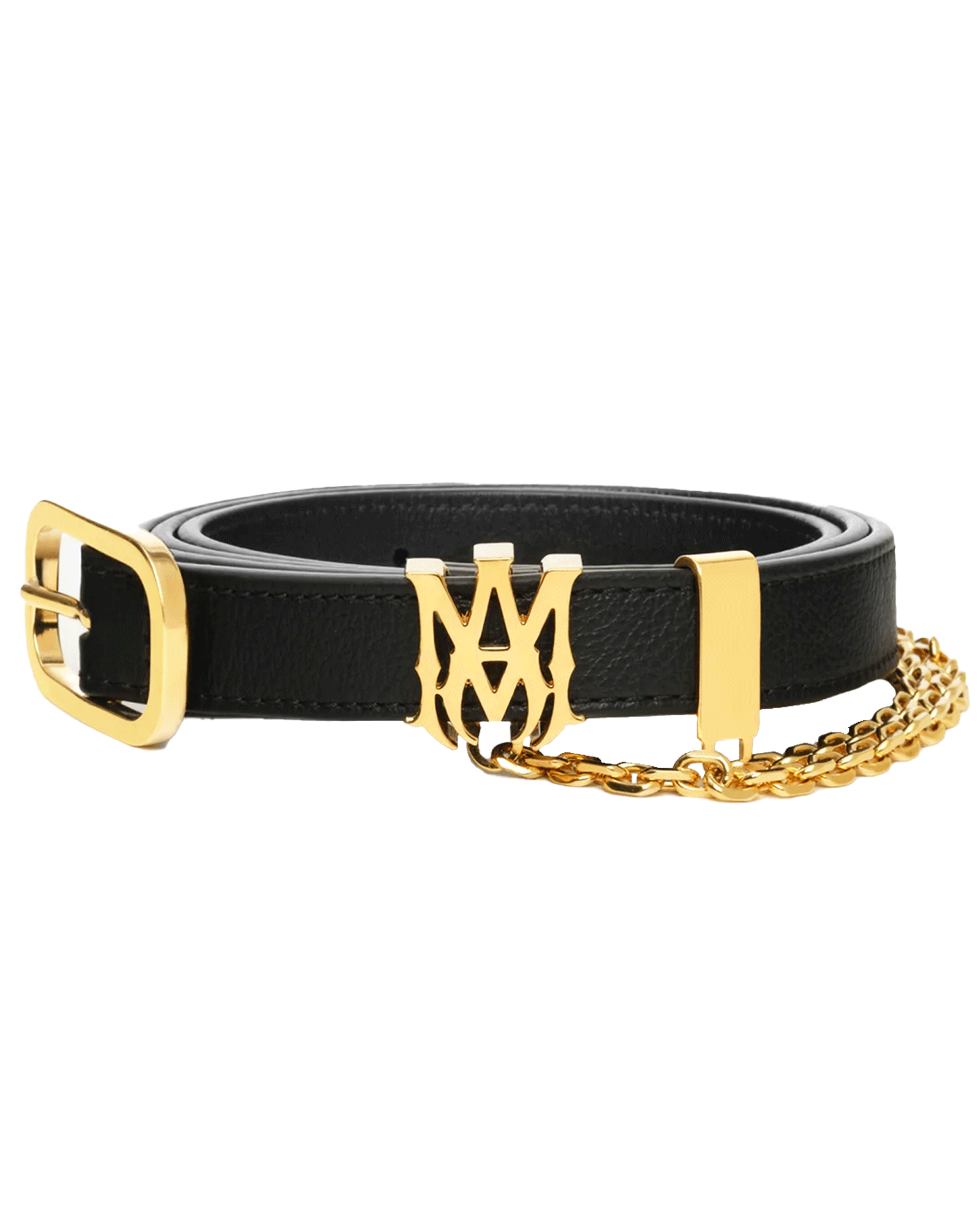 AMIRI・amiri -  MA 2CM CHAIN BELT / BLK&GOLD