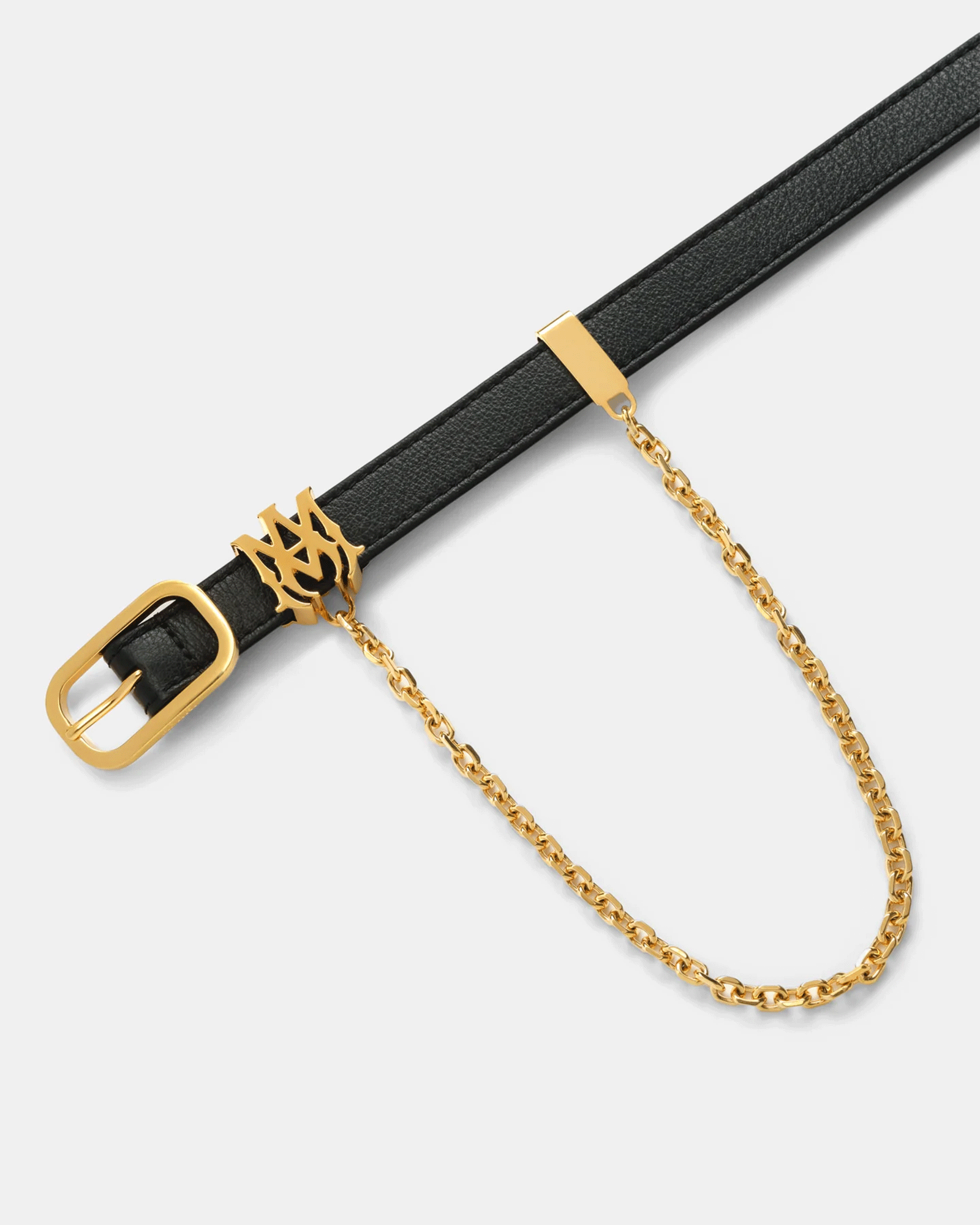 AMIRI・amiri -  MA 2CM CHAIN BELT / BLK&GOLD