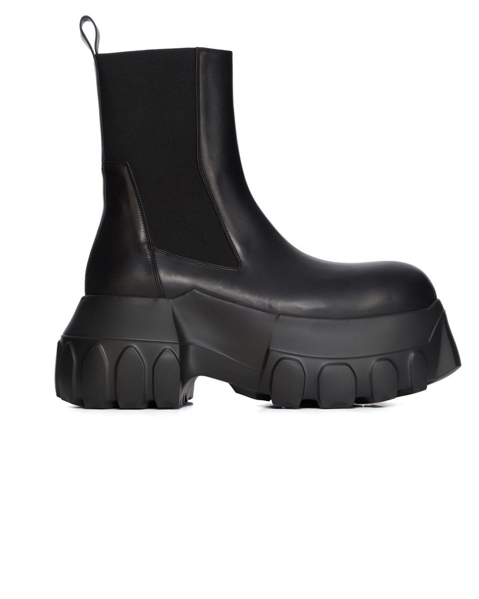 【正規品】Rick Owens ブラック ビートル メガトラクター ブーツ Rick Owens - ビートル メガトラクター レザーブーツ を