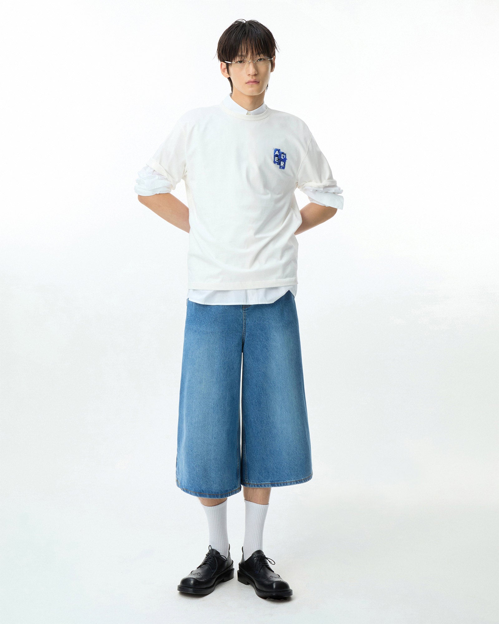 Ader Error・アーダーエラー - Tシャツ・カットソー BL TAG T-SHIRT 06 / OFF WHITE