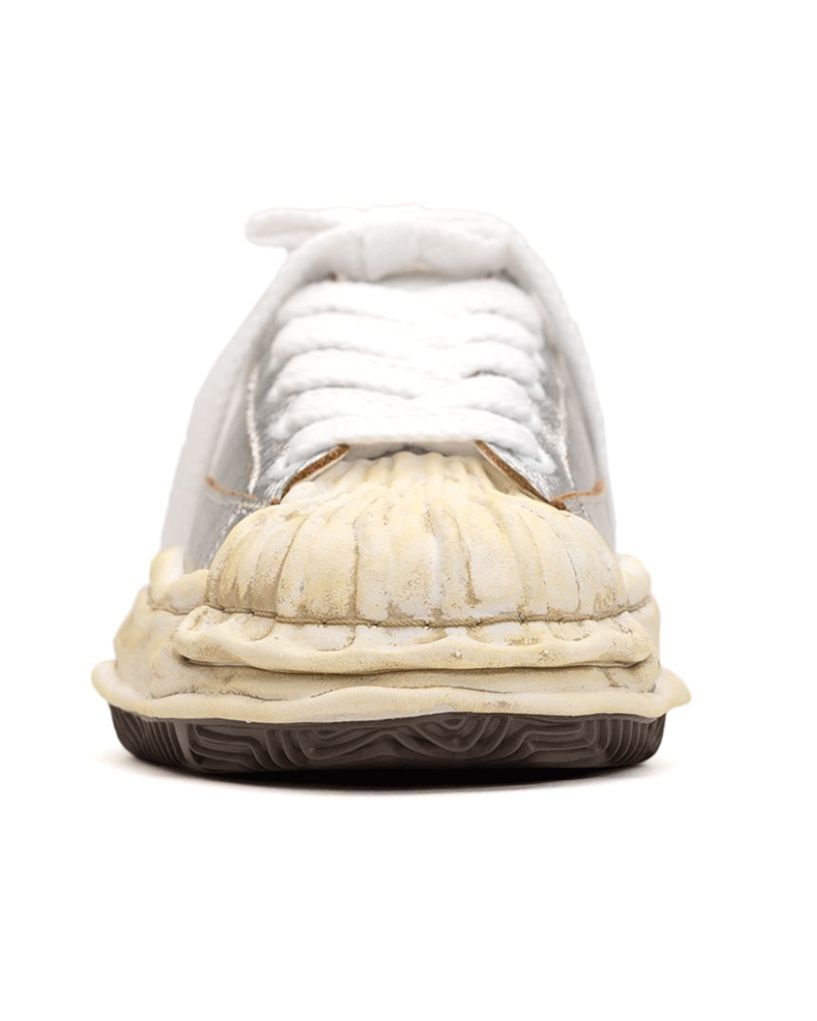 MIHARA YASUHIRO・ミハラヤスヒロ - ローカットスニーカー BLAKEY / ORIGINAL SOLE WRINKLED LEATHER LOW-TOP SNEAKER /  SILVER