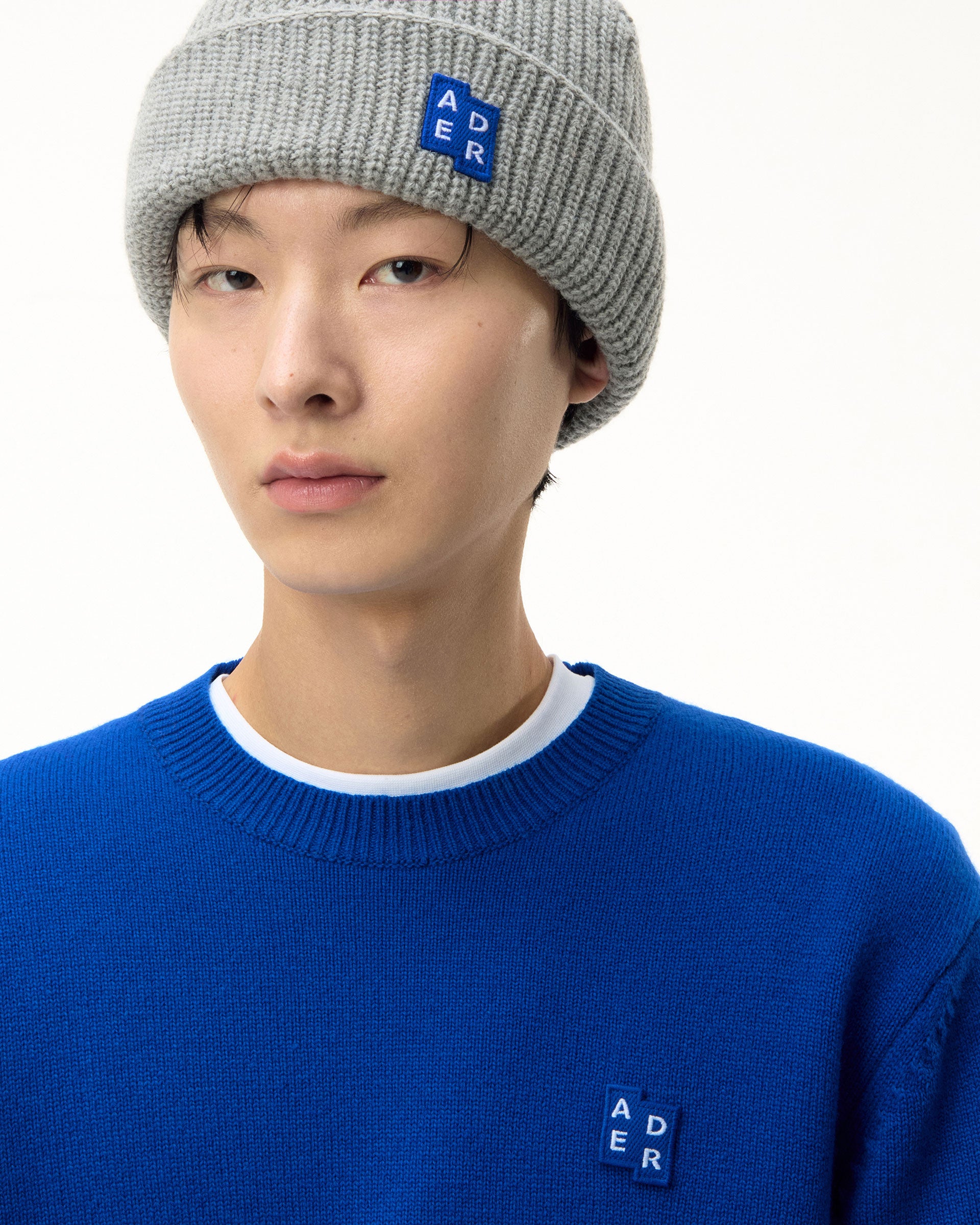 Ader Error・アーダーエラー - ニットキャップ・ビーニー BL TAG BEANIE / GRAY