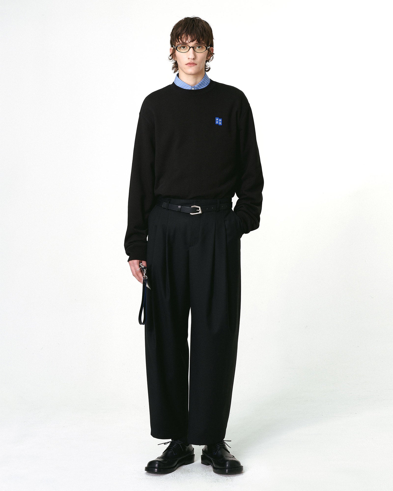 Ader Error・アーダーエラー - スウェット TAG SWEATSHIRT 01 / BLACK