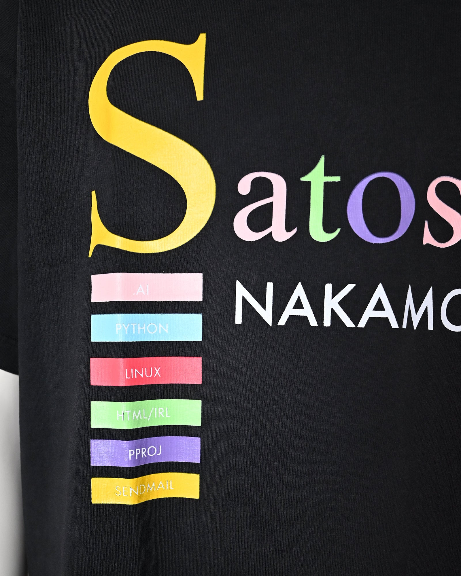 SATOSHI NAKAMOTO・サトシナカモト - Tシャツ・カットソー BEST CODE TEE / WASHED BLACK