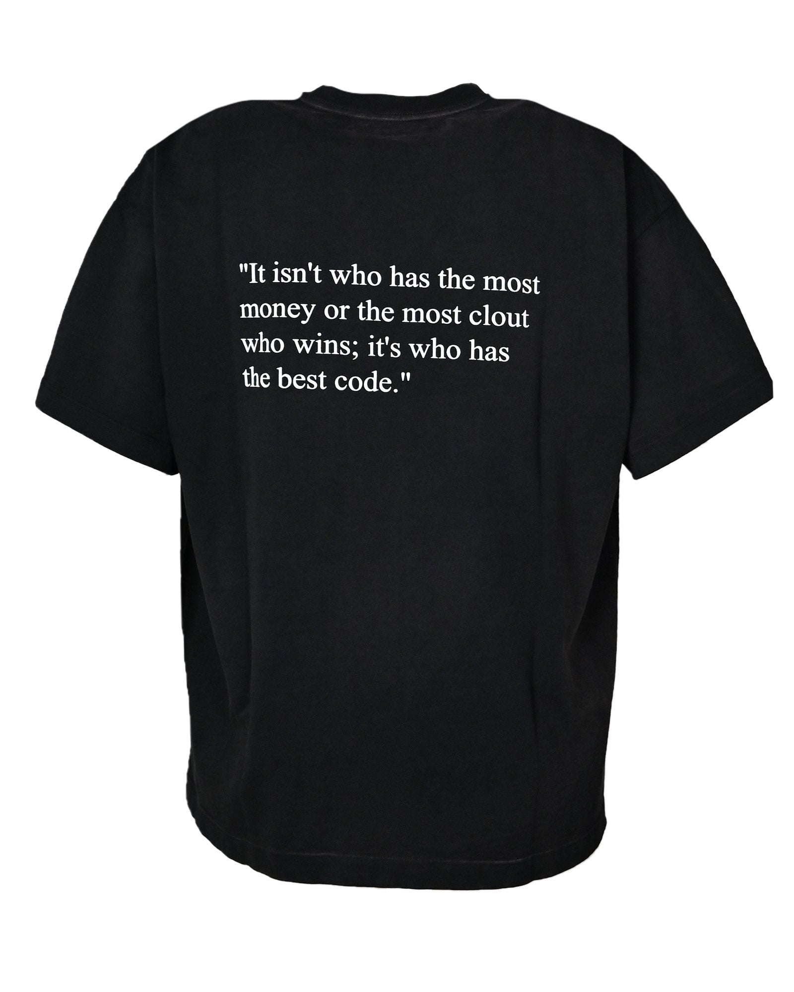 SATOSHI NAKAMOTO・サトシナカモト - Tシャツ・カットソー BEST CODE TEE / WASHED BLACK