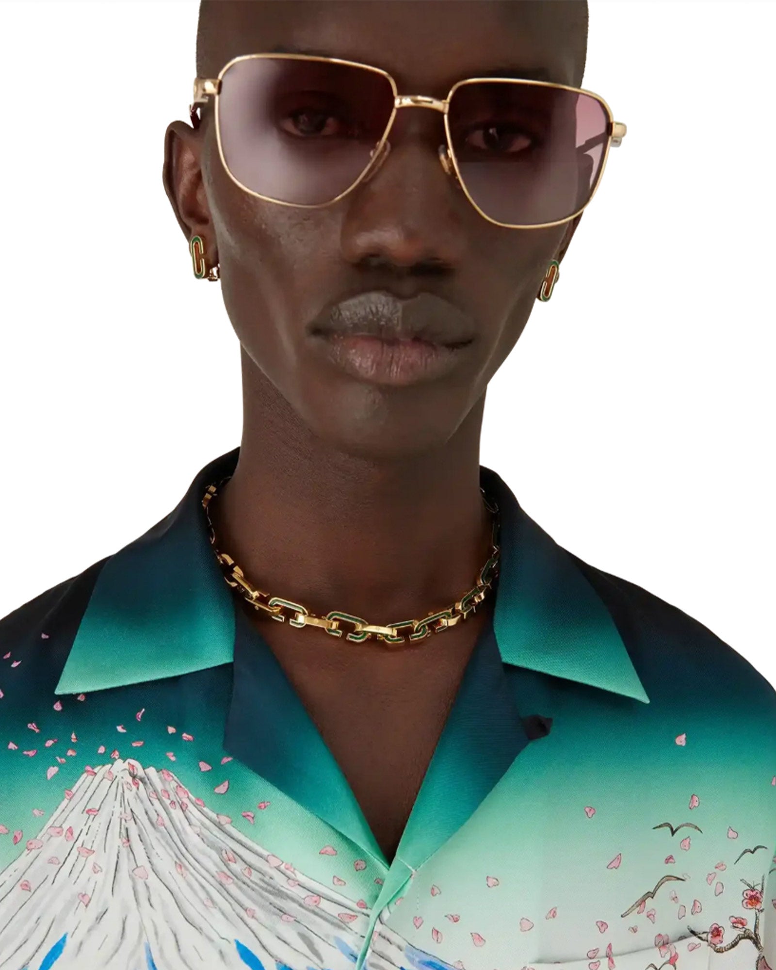 CASABLANCA・カサブランカ - ネックレス ENAMEL "C" LINK NECKLACE / GOLD