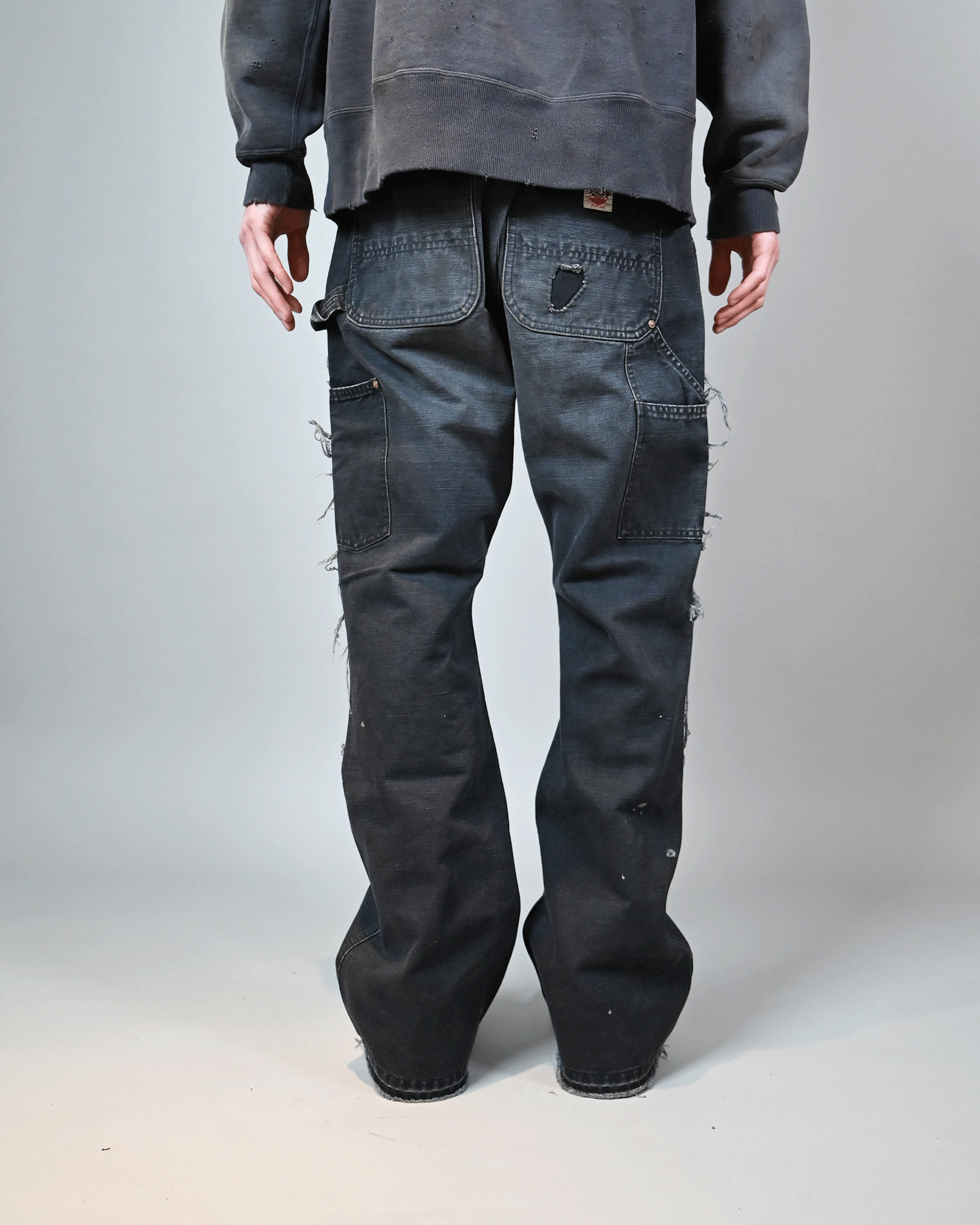 ©SAINT M××××××・セントマイケル - デニムパンツ DOUBLE KNEE/DACK / BLACK