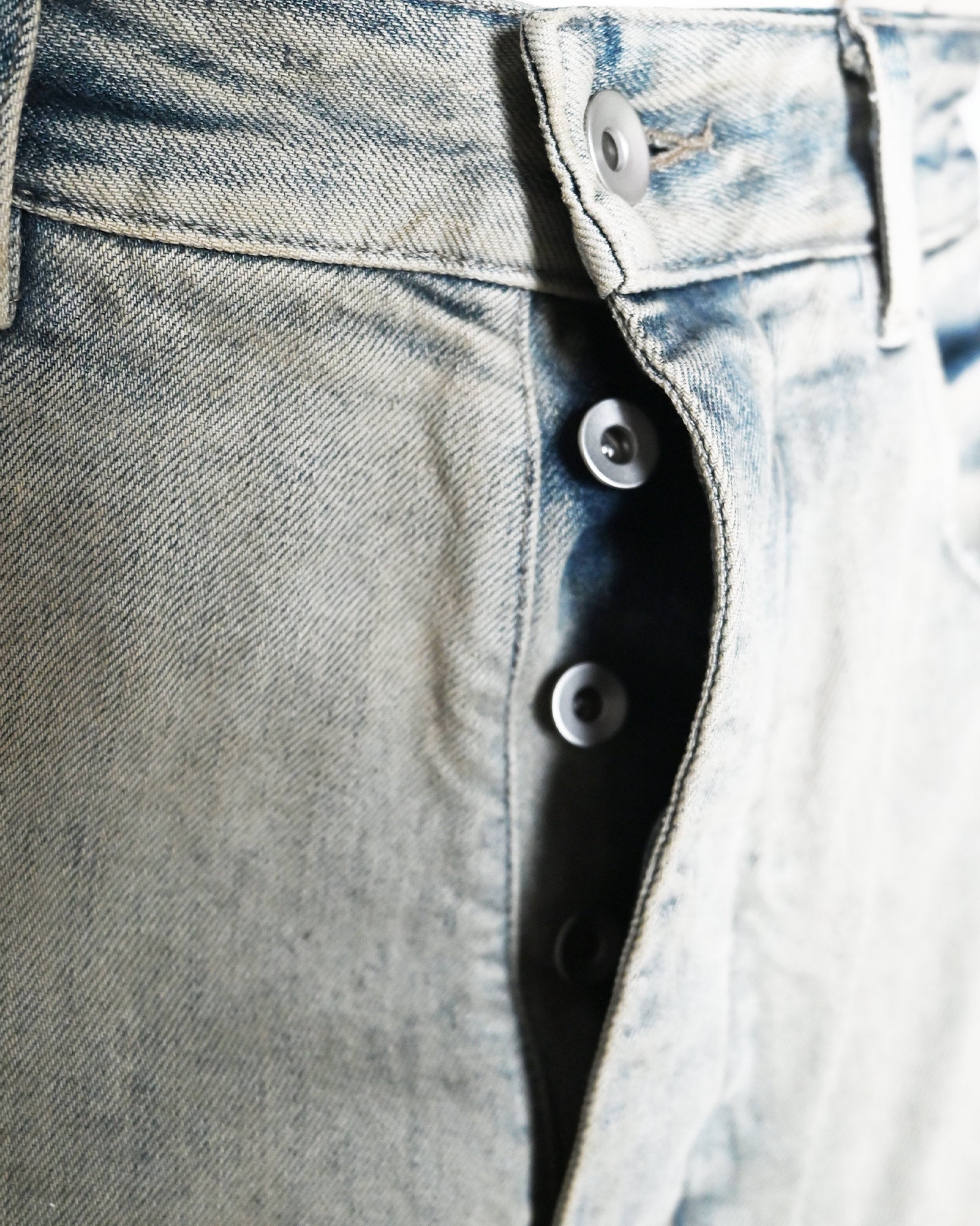 RICK OWENS DRKSHDW・リックオウエンス ダークシャドウ - デニムパンツ PANTALONI IN DENIM - DOUBLE CARGO JEANS / MINERAL PEARL