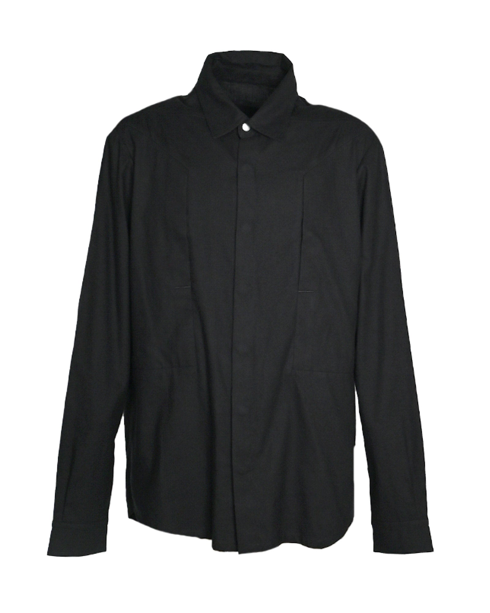RICK OWENS・リック オウエンス - シャツ FOGPOCKET OUTERSHIRT / BLACK