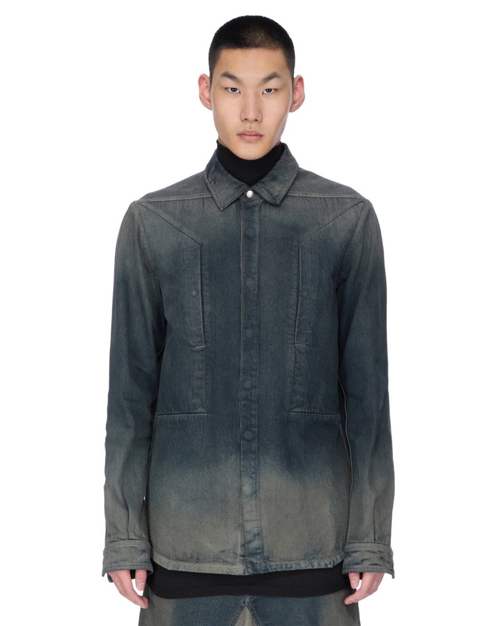RICK OWENS・リック オウエンス - シャツ FOGPOCKET OUTERSHIRT / DARKDUST DEGRADE