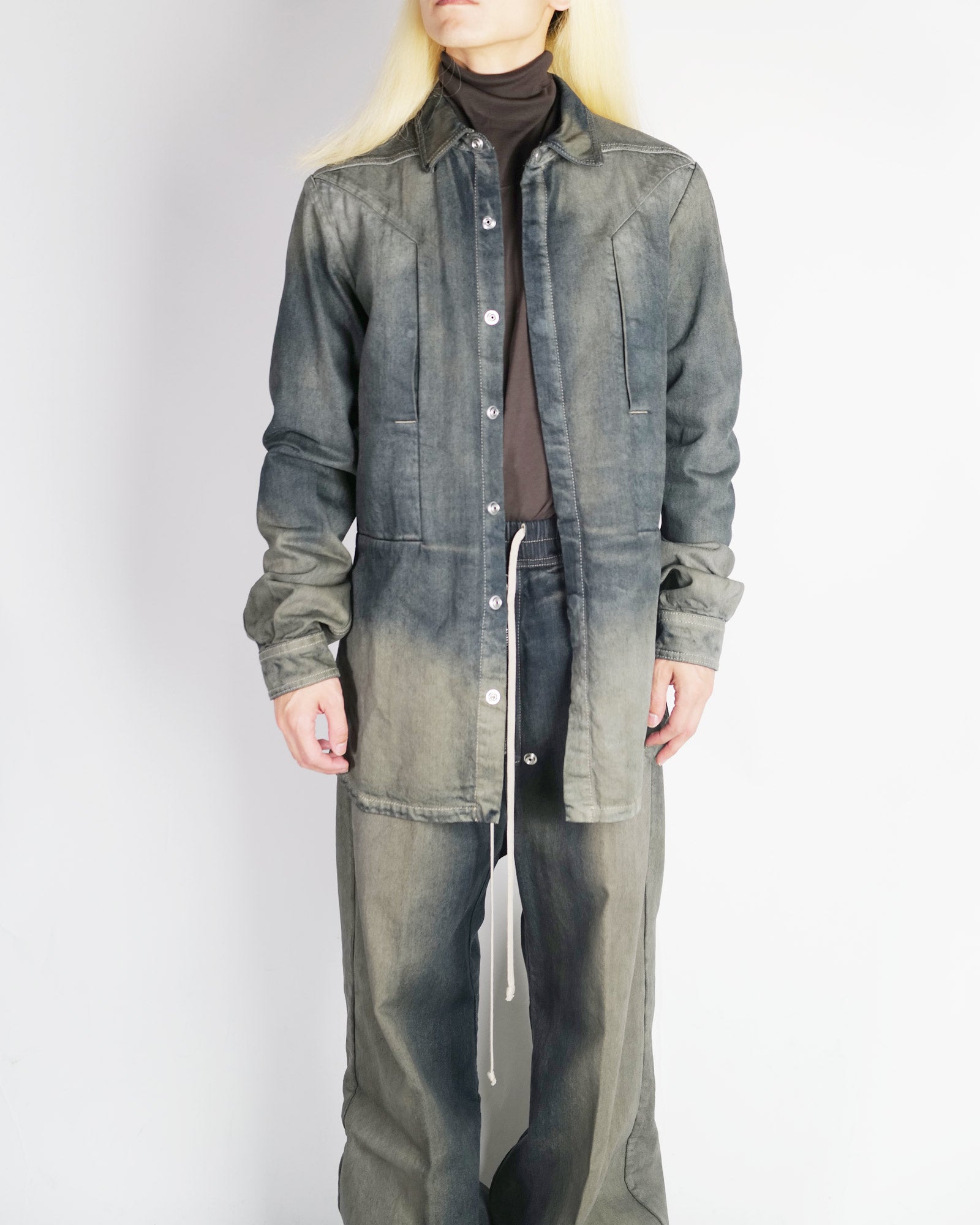 RICK OWENS・リック オウエンス - シャツ FOGPOCKET OUTERSHIRT / DARKDUST DEGRADE