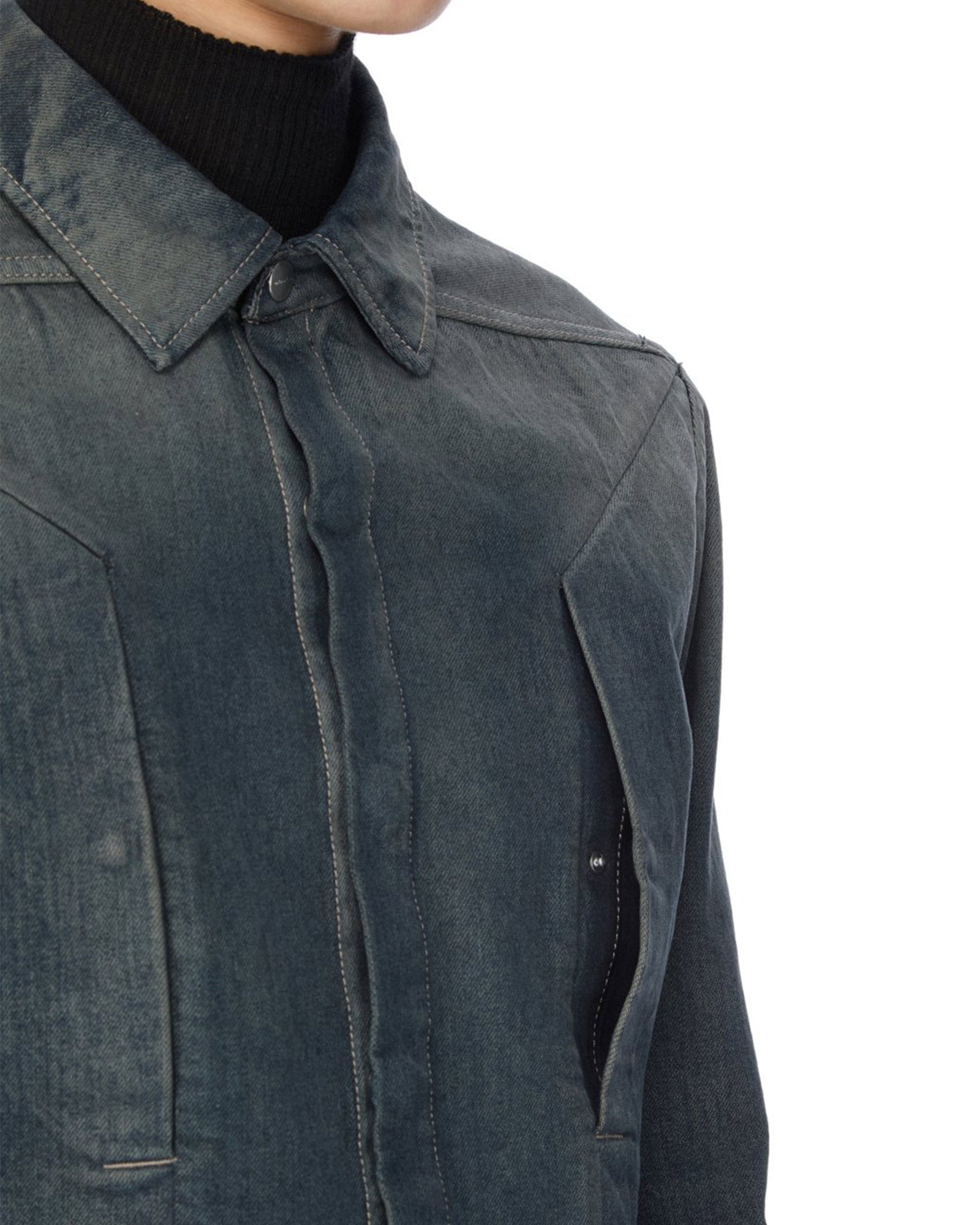 RICK OWENS・リック オウエンス - シャツ FOGPOCKET OUTERSHIRT / DARKDUST DEGRADE