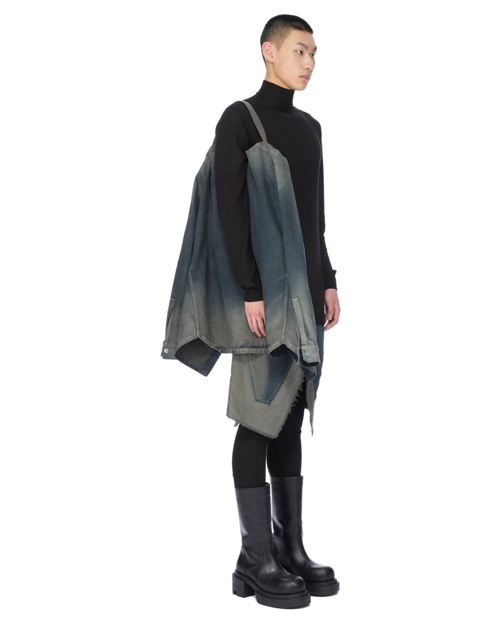 RICK OWENS・リック オウエンス - シャツ FOGPOCKET OUTERSHIRT / DARKDUST DEGRADE