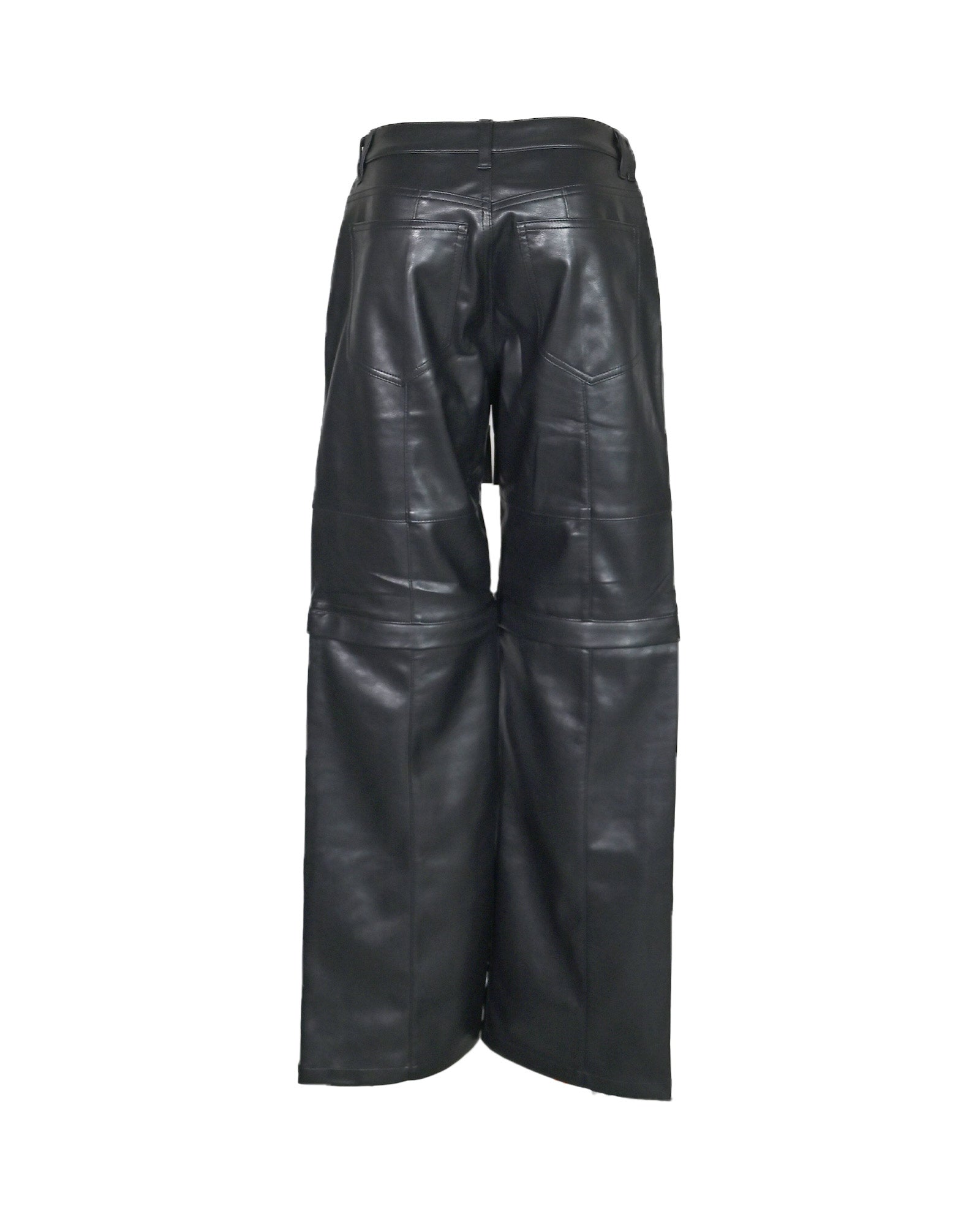 LAST NEST・ラストネスト - カーゴパンツ FAUX LEATHER CARGO PANTS V2  / BLACK
