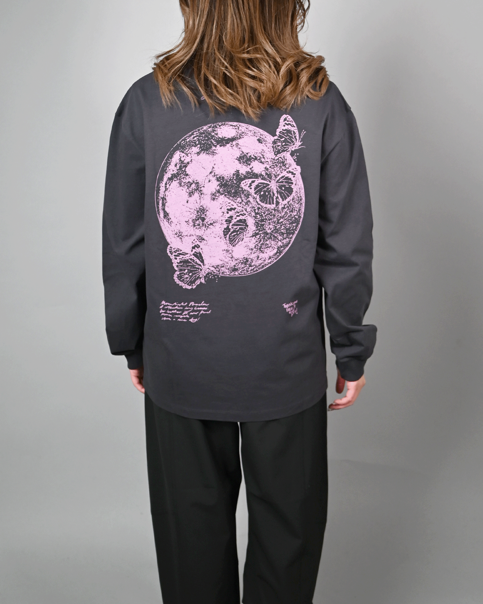 GANNI・Gunny -  FUTURE HEAVY JERSEY LONG SLEEVE T-SHIRT / PHANTOM