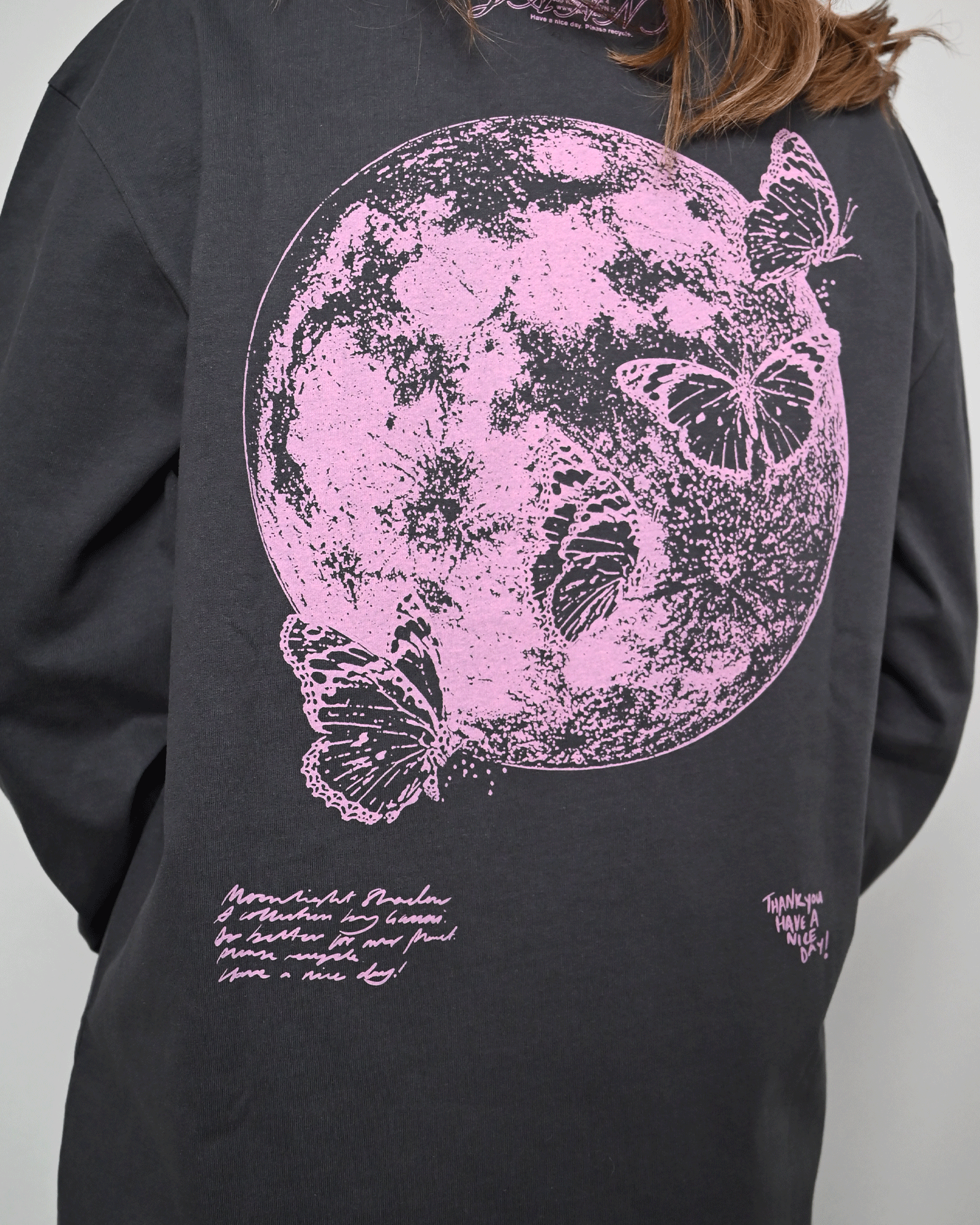 GANNI・Gunny -  FUTURE HEAVY JERSEY LONG SLEEVE T-SHIRT / PHANTOM