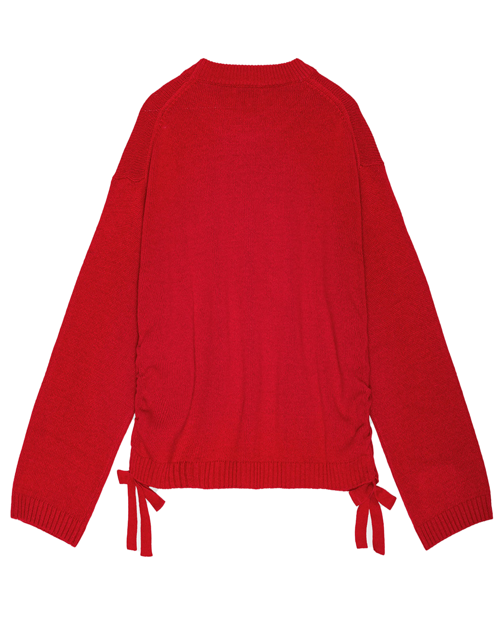 GANNI・Gunny -  FUTURE WOOL MIX OVERSIZED O-NECK / RED
