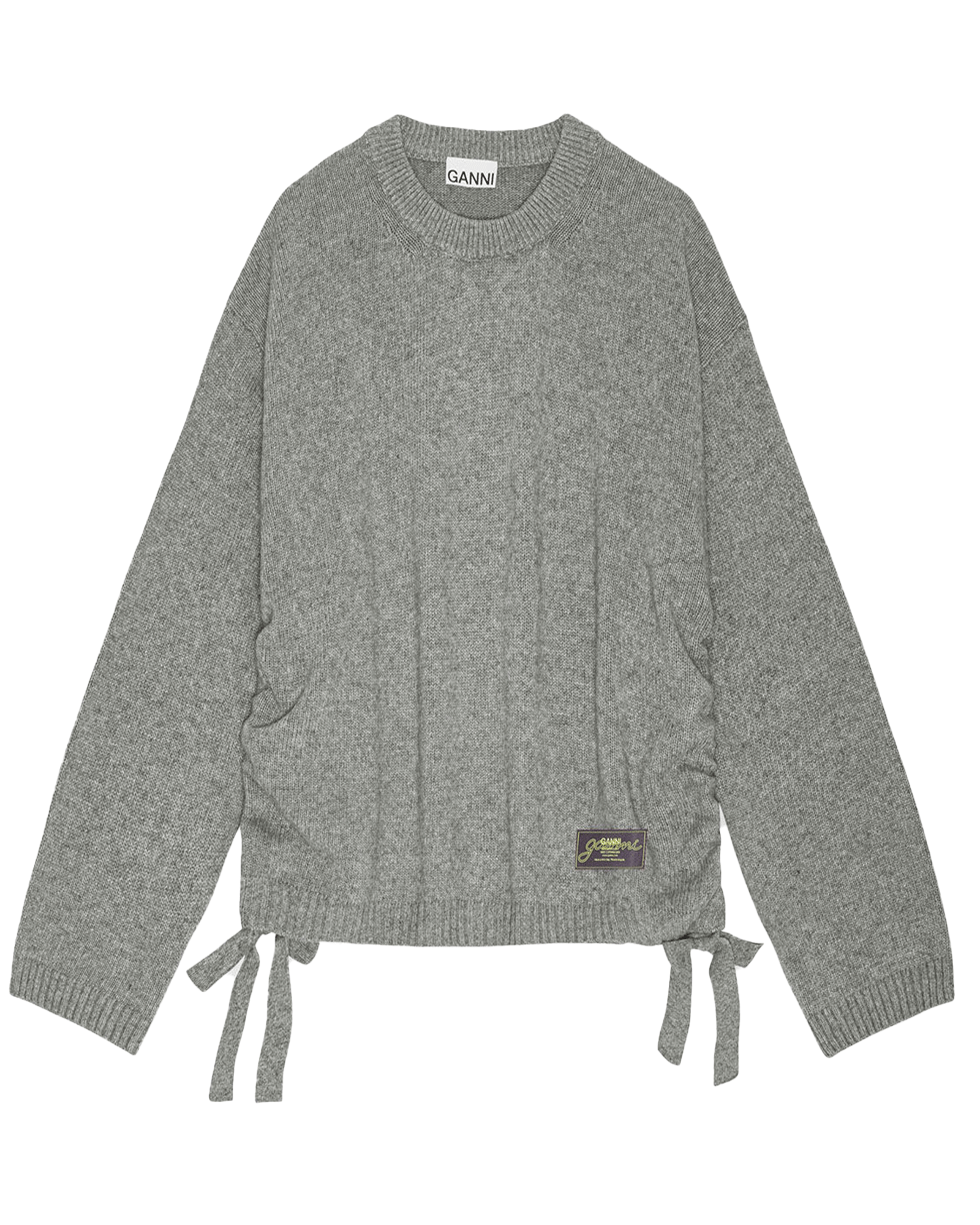 GANNI・Gunny -  FUTURE WOOL MIX OVERSIZED O-NECK / PALOMA MELANGE