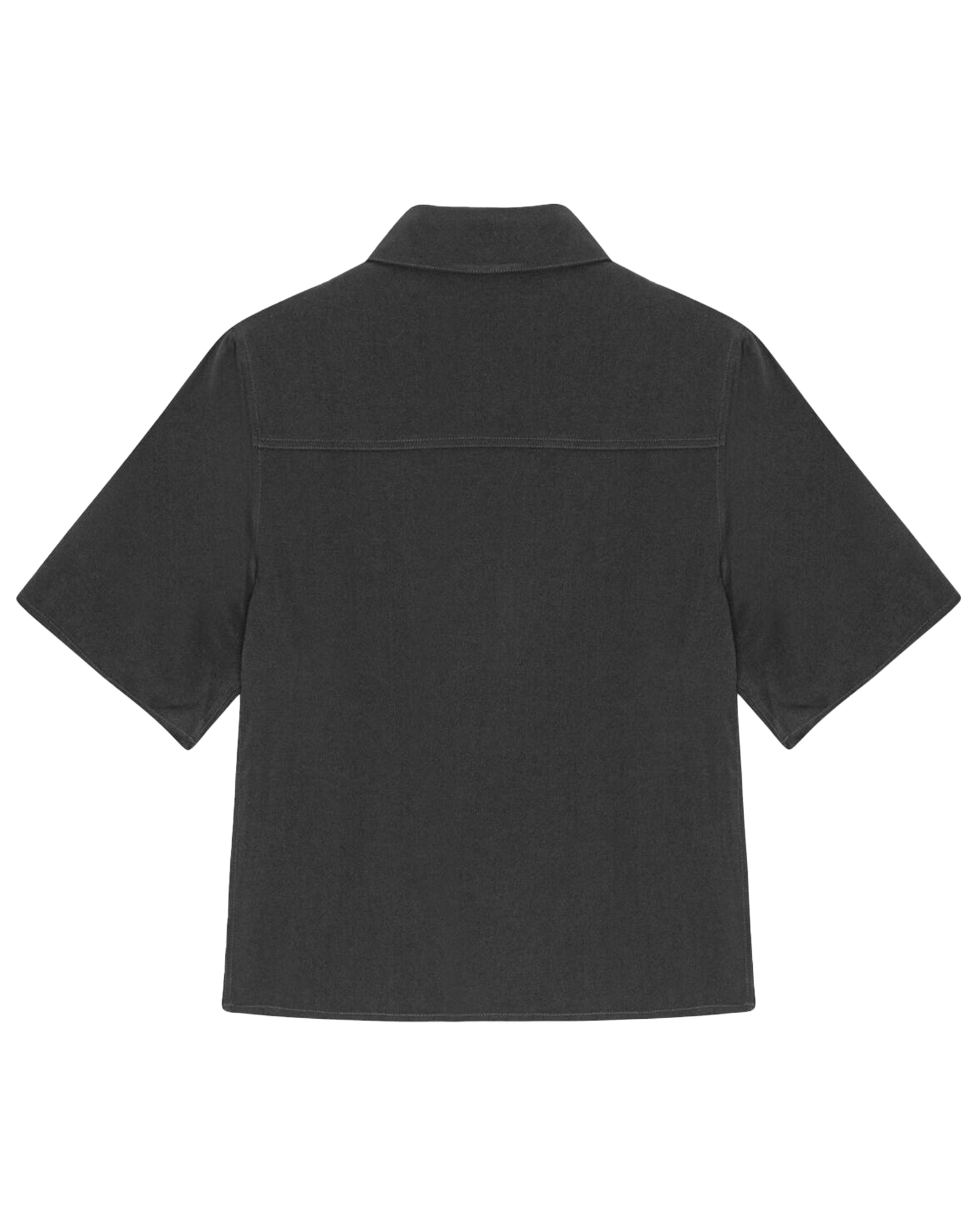 GANNI・Gunny -  VISCOSE TWILL BLOUSE / BLACK