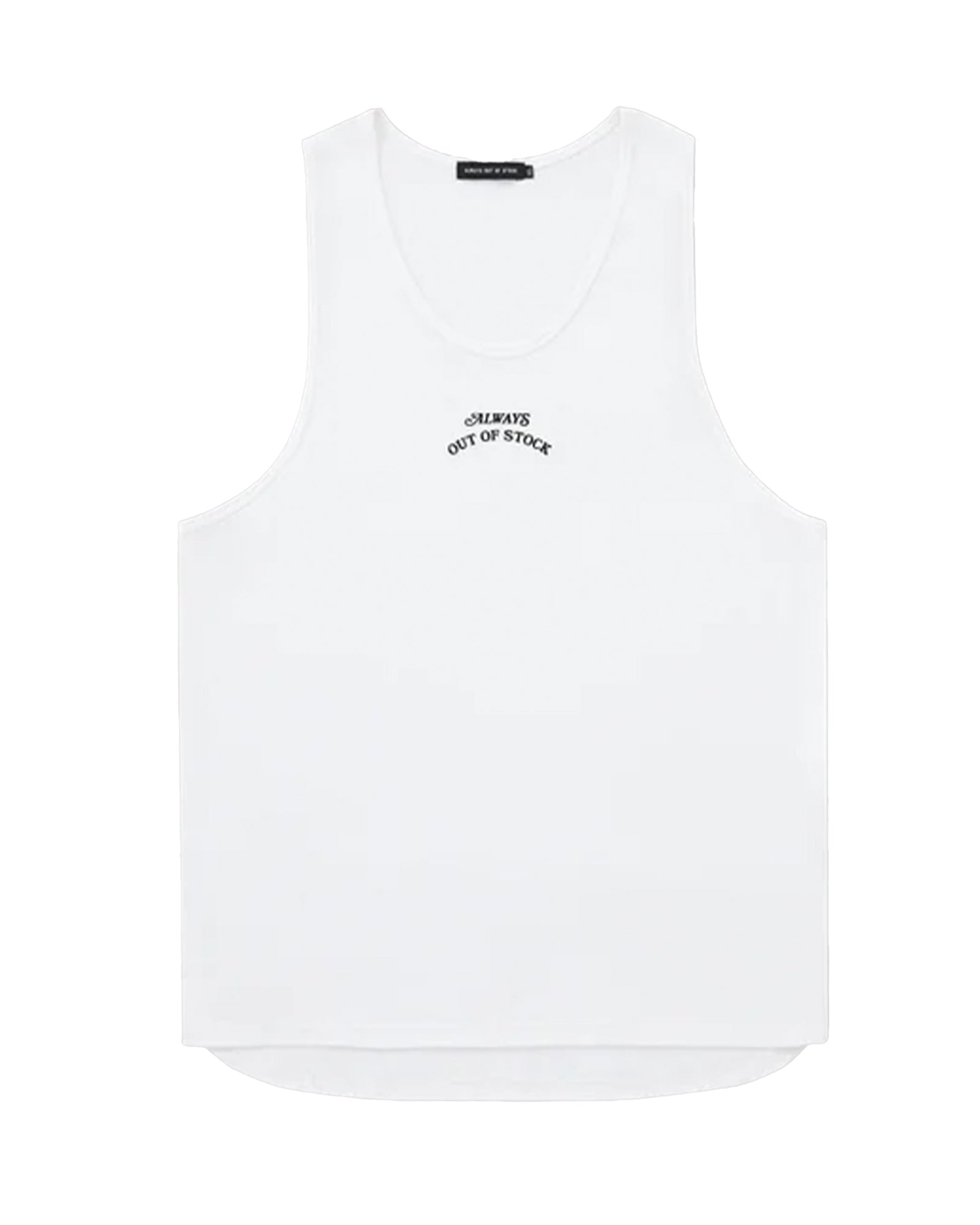 ALWAYS OUT OF STOCK・オールウェイズ アウト オブ ストック - トップス BASIC LOGO LAYERED TANK TOP / WHITE