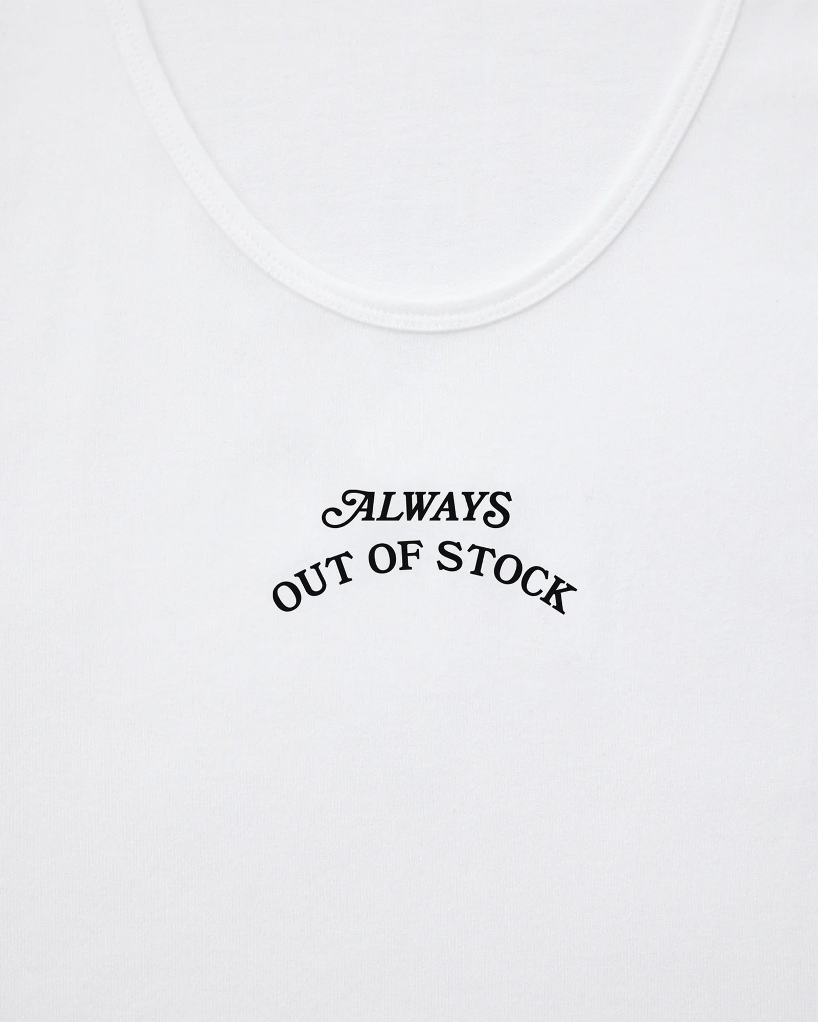 ALWAYS OUT OF STOCK・オールウェイズ アウト オブ ストック - トップス BASIC LOGO LAYERED TANK TOP / WHITE