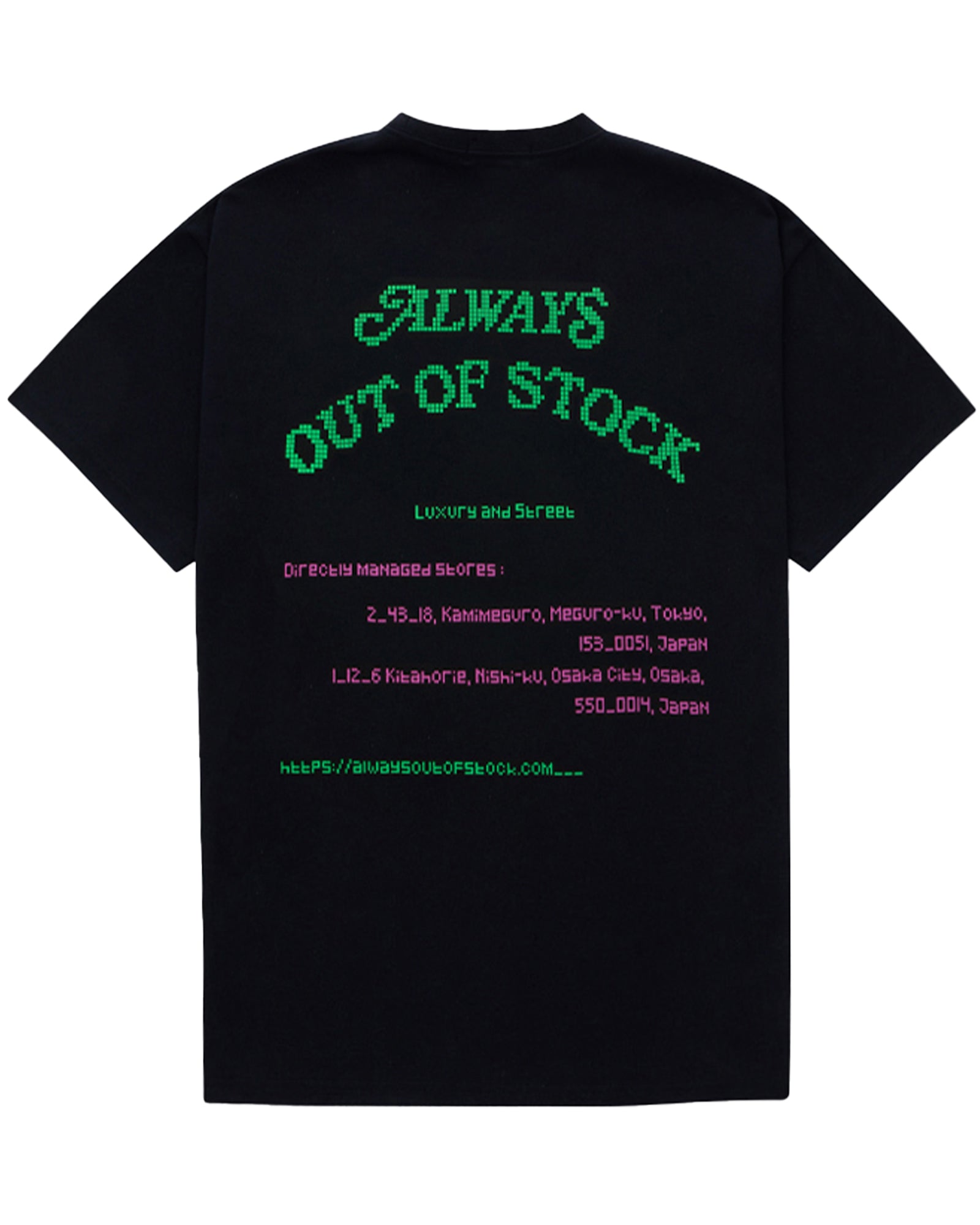 ALWAYS OUT OF STOCK・always out Of stock -  OFFICIAL SITE URL S/S TEE / BLACK