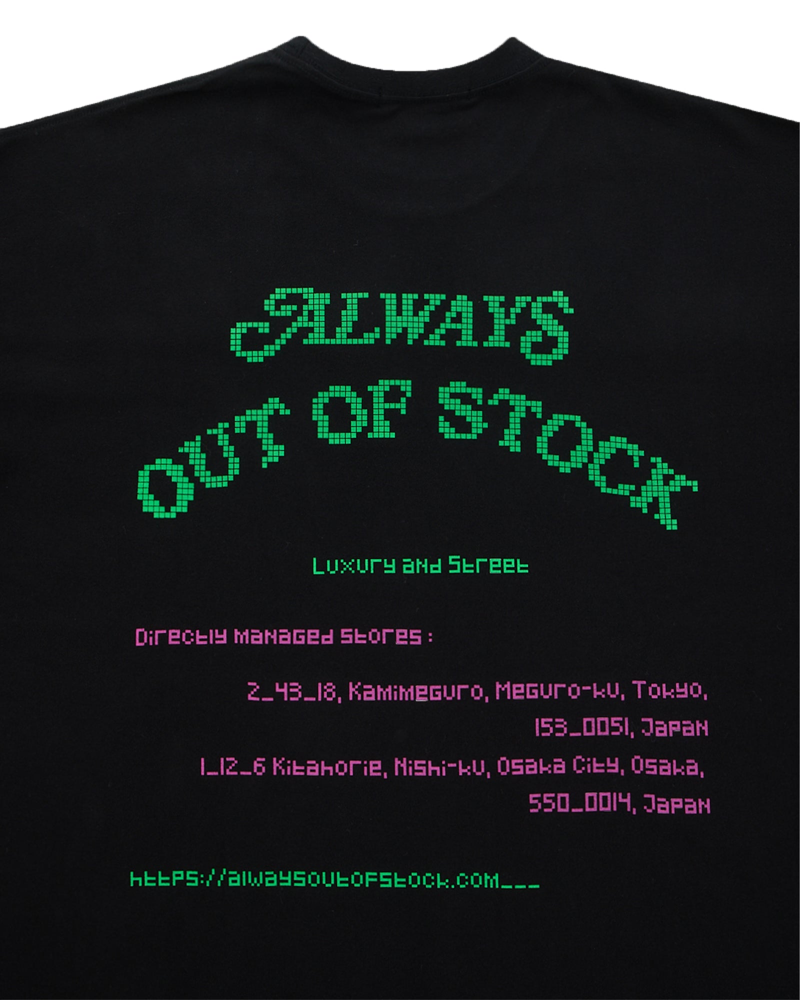 ALWAYS OUT OF STOCK・always out Of stock -  OFFICIAL SITE URL S/S TEE / BLACK