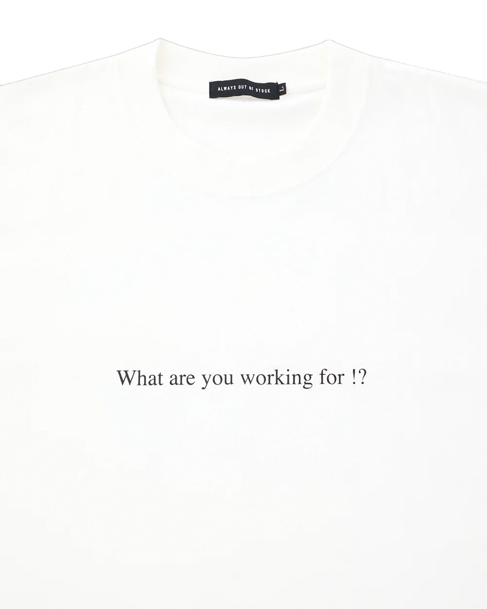 ALWAYS OUT OF STOCK・always out Of stock -  CASH COW DROP S/S TEE / WHITE