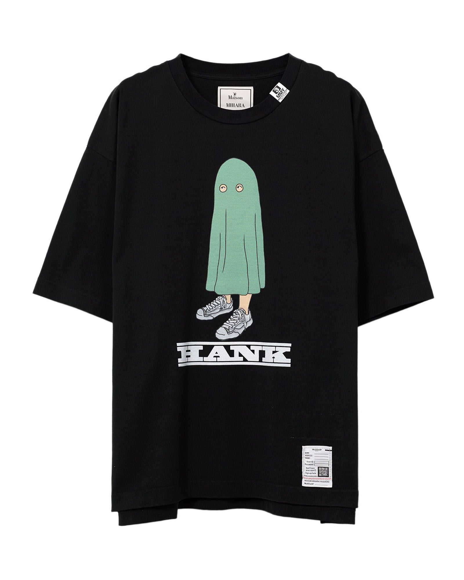 MIHARA YASUHIRO (ミハラヤスヒロ) HANK PRINTED TEE / BLACK | Detail MIHARA YASUHIRO (ミハラヤスヒロ) HANK PRINTED TEE / BLACK | Detail