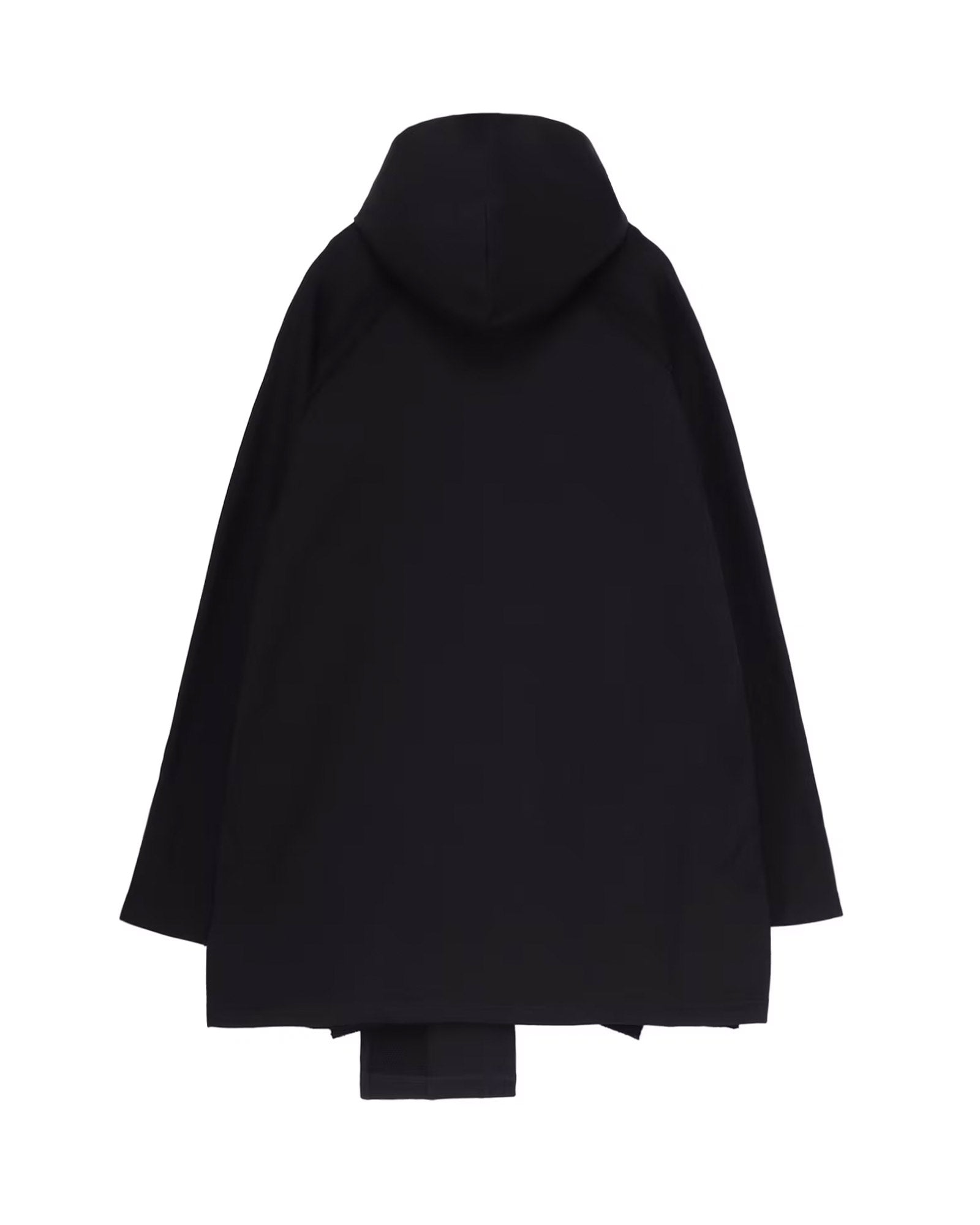 Yohji Yamamoto・ヨウジ ヤマモト - パーカー・フーディ COTTON SMITH POCKET DETAIL UNBALANCED HOODIE / BLACK
