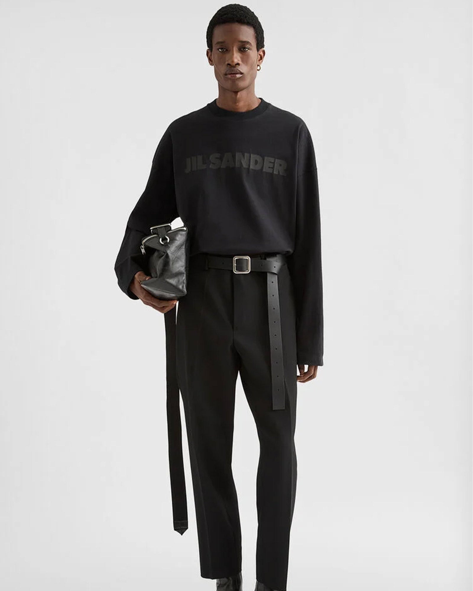 JIL SANDER・ジルサンダー - L/S Tシャツ T-SHIRT CN LS  / BLACK